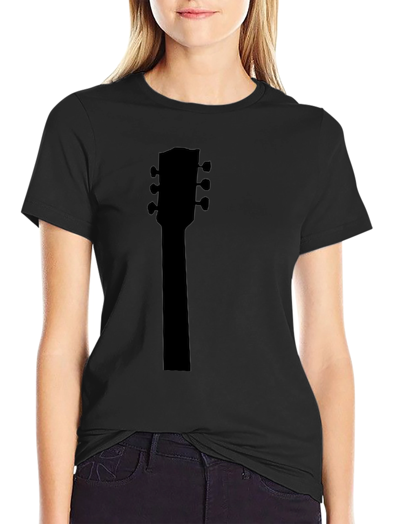 Guitar Headstock Black T-Shirt