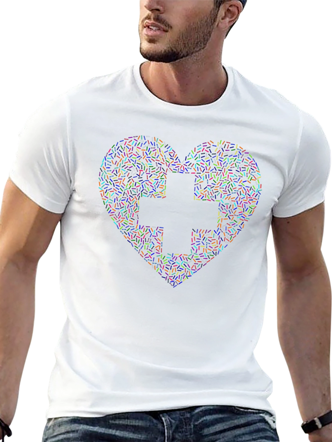 Heart & Cross Sprinkles Graphic Tee