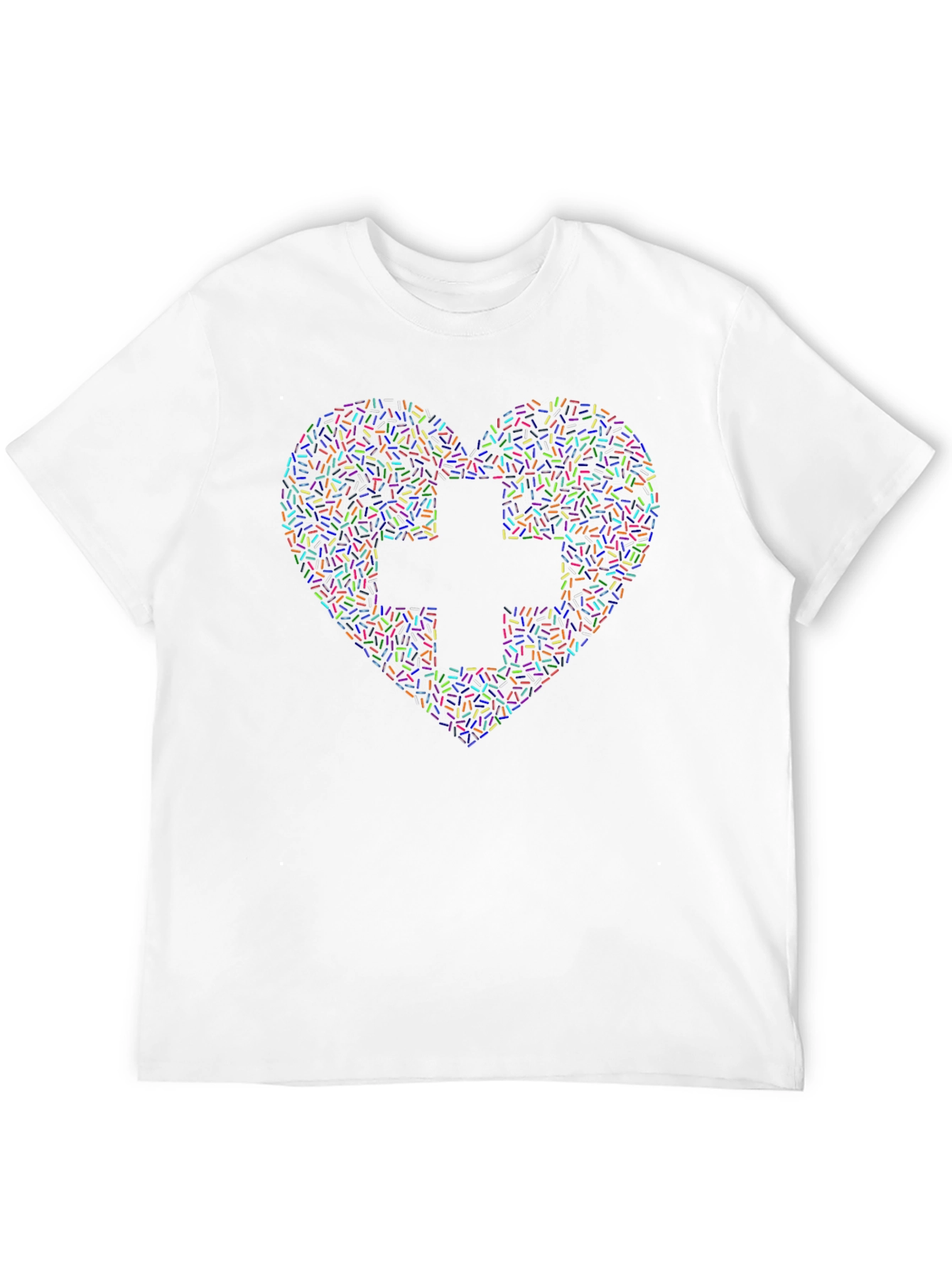 Heart & Cross Sprinkles Graphic Tee