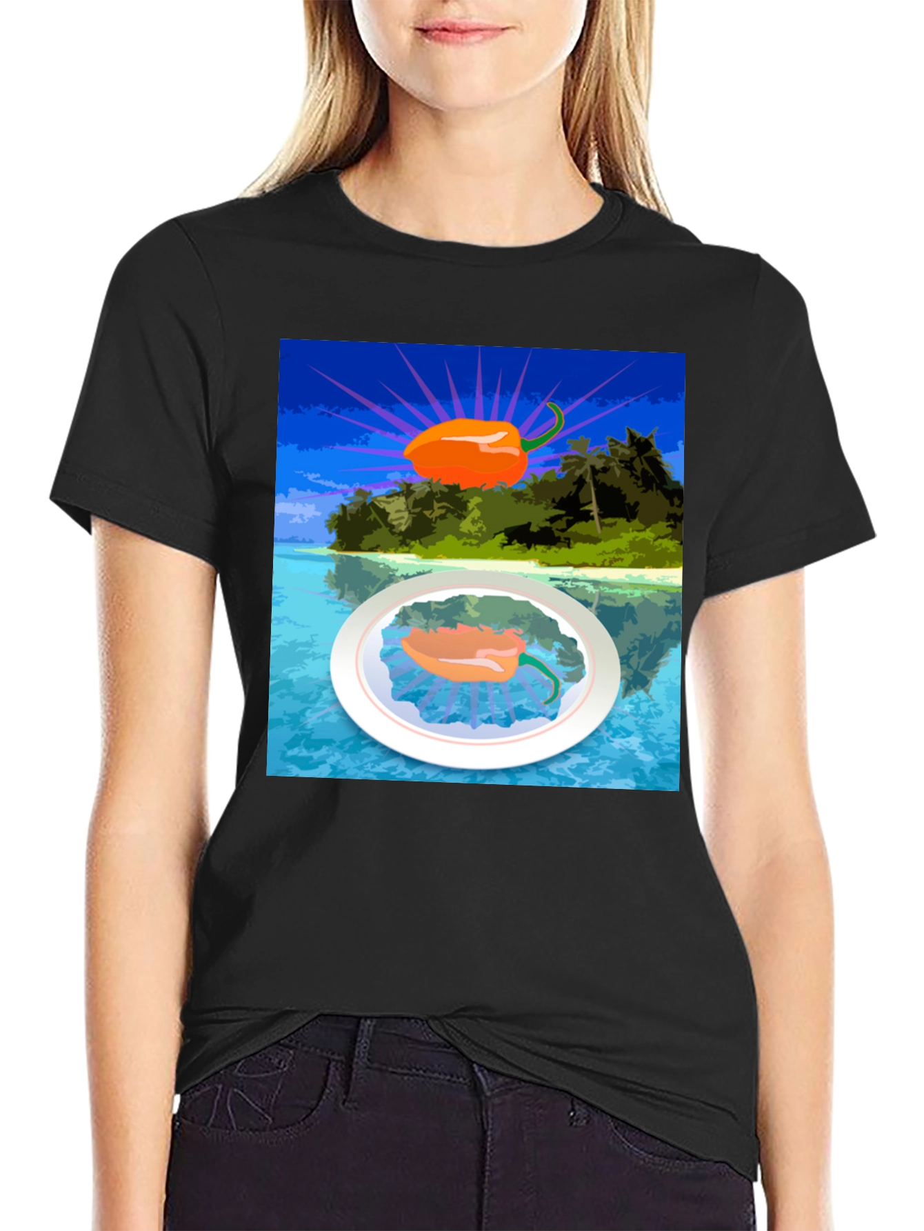 Island Pepper Graphic Tee - Tropical Hot