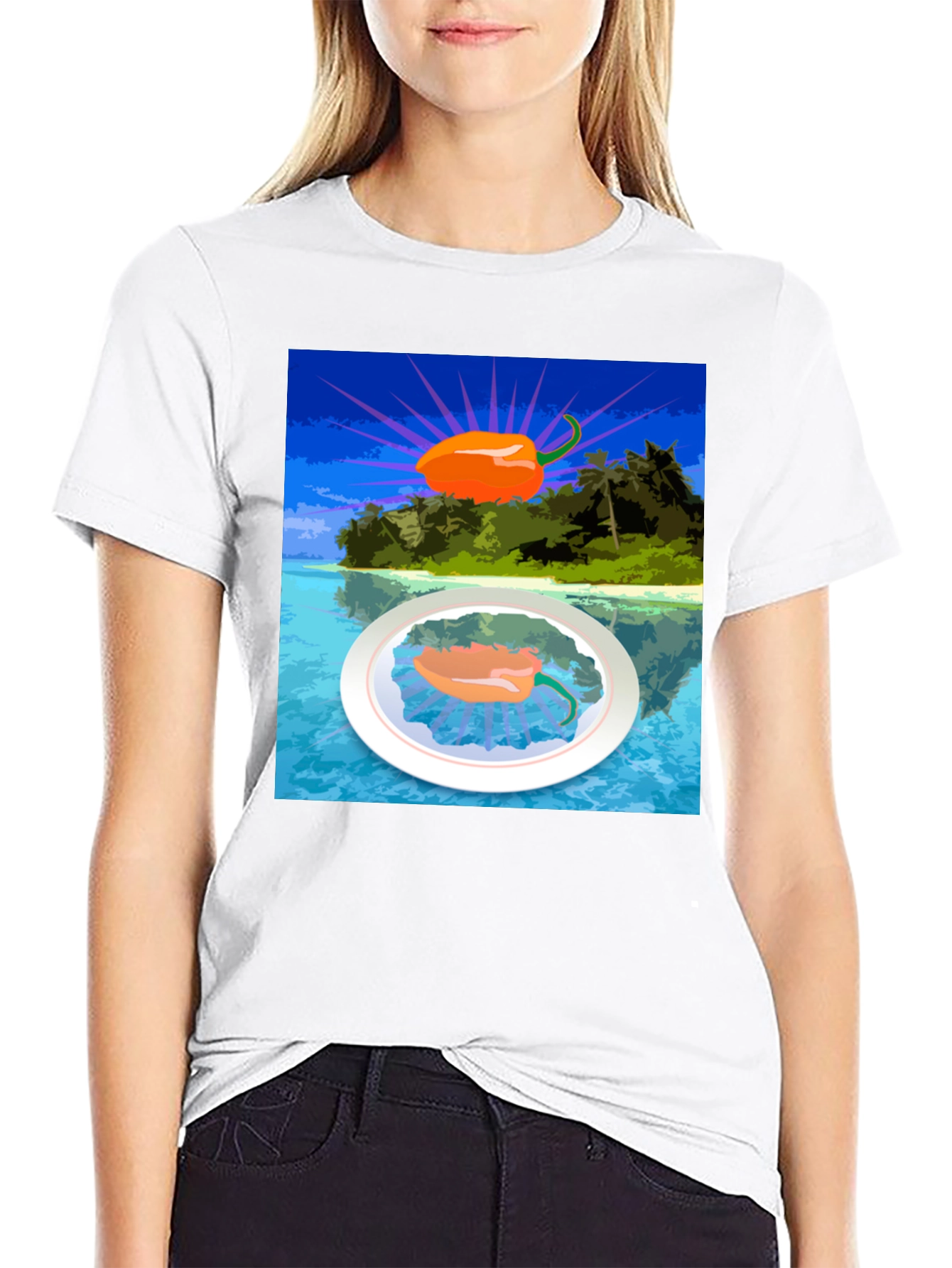 Island Pepper Graphic Tee - Tropical Hot