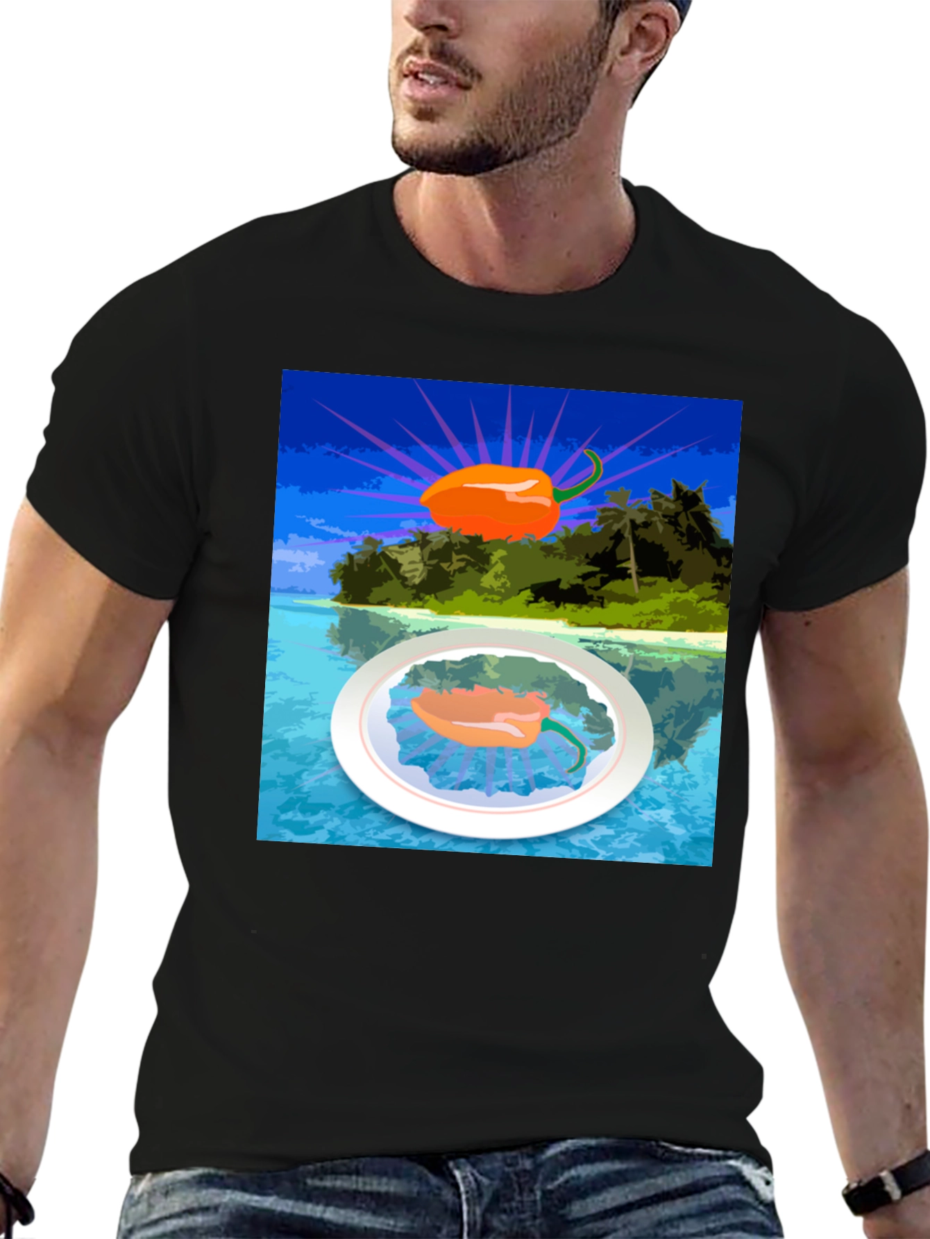 Island Pepper Graphic Tee - Tropical Hot