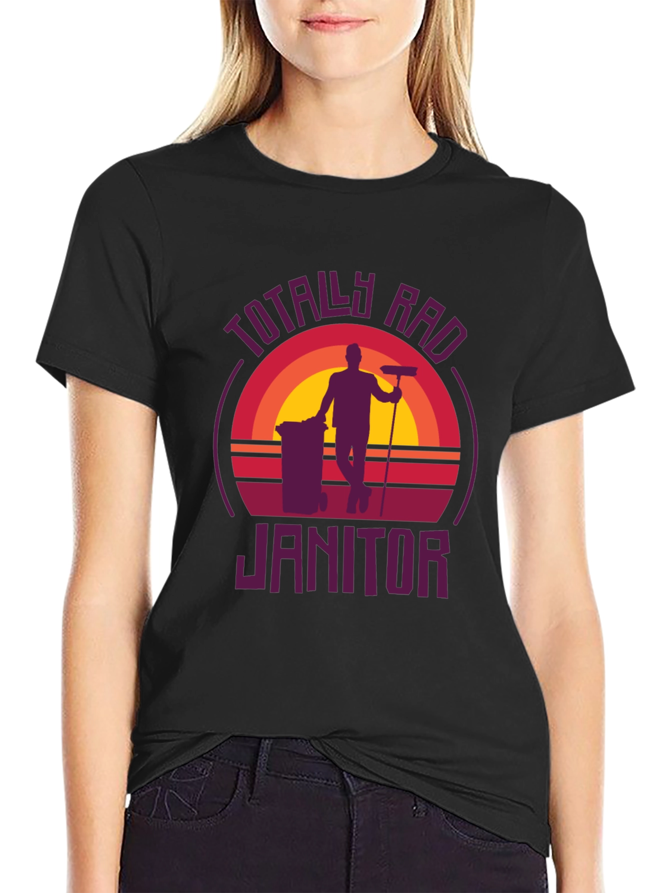 Totally Rad Janitor Graphic Tee - Retro Style