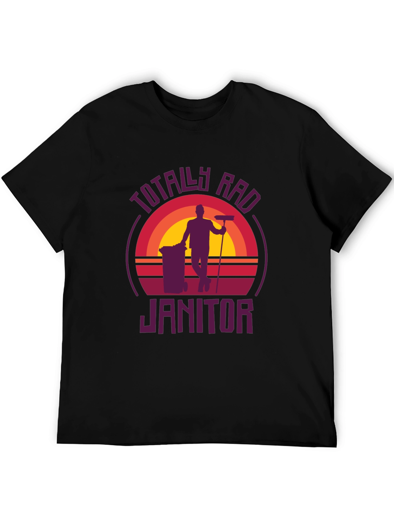 Totally Rad Janitor Graphic Tee - Retro Style