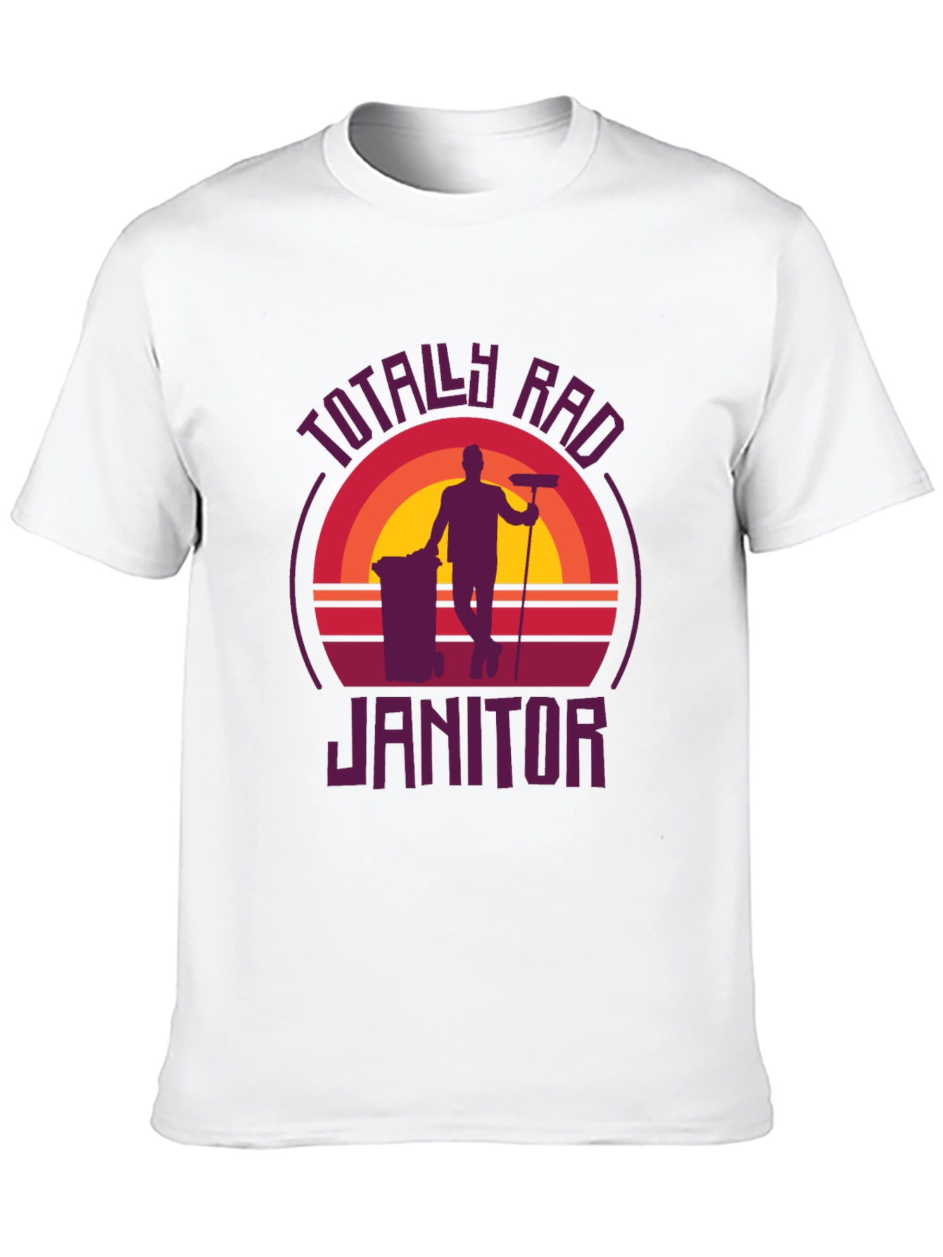 Totally Rad Janitor Graphic Tee - Retro Style