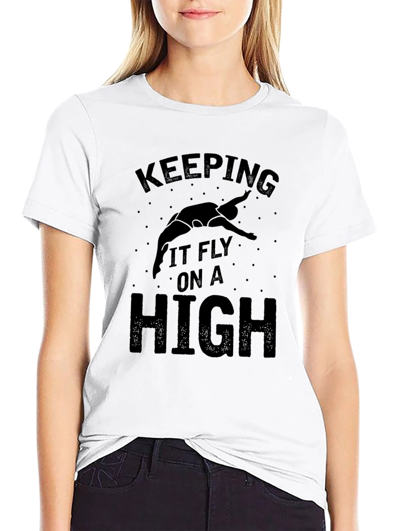 Keeping It Fly High Black Graphic T-Shirt