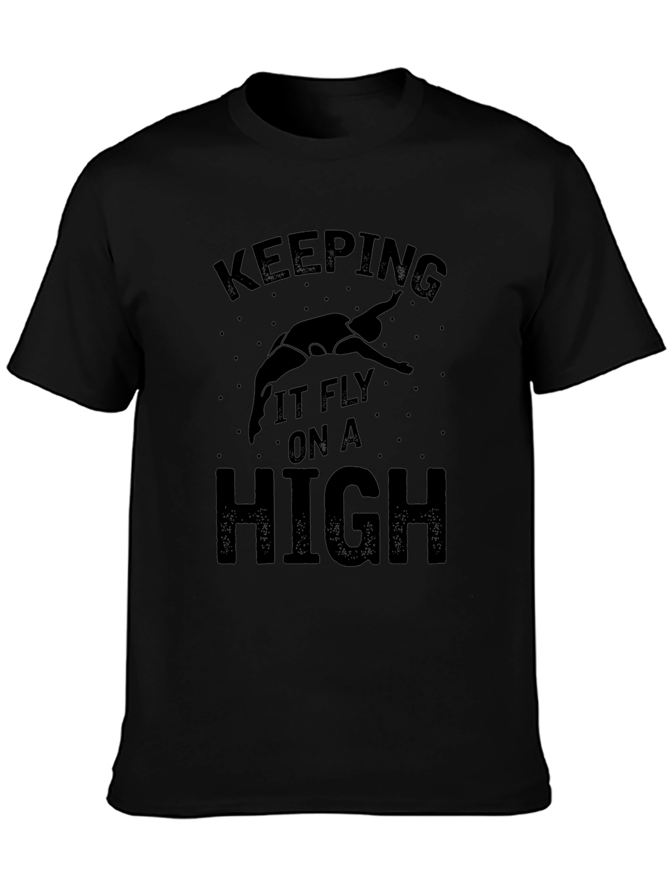Keeping It Fly High Black Graphic T-Shirt