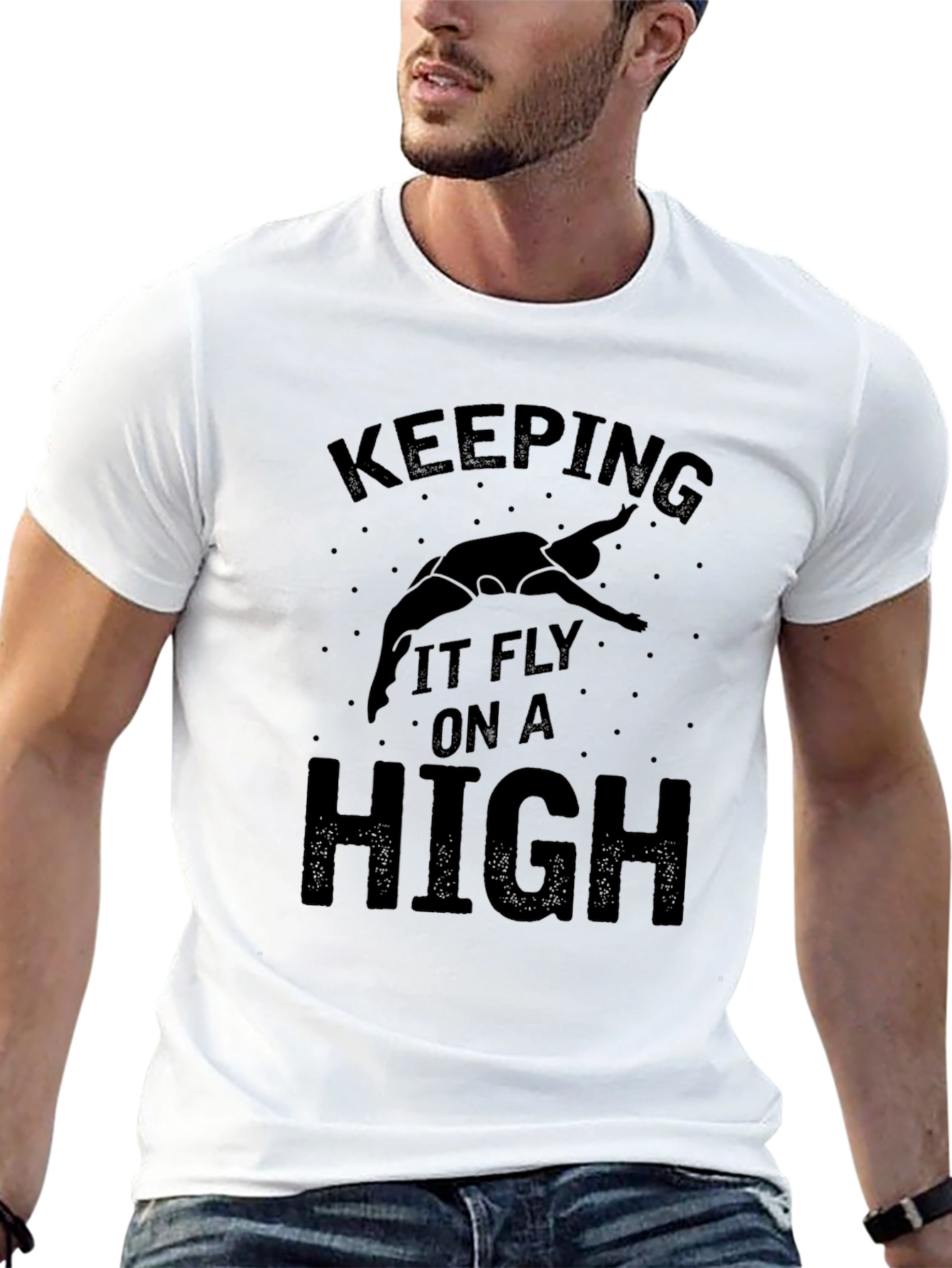 Keeping It Fly High Black Graphic T-Shirt