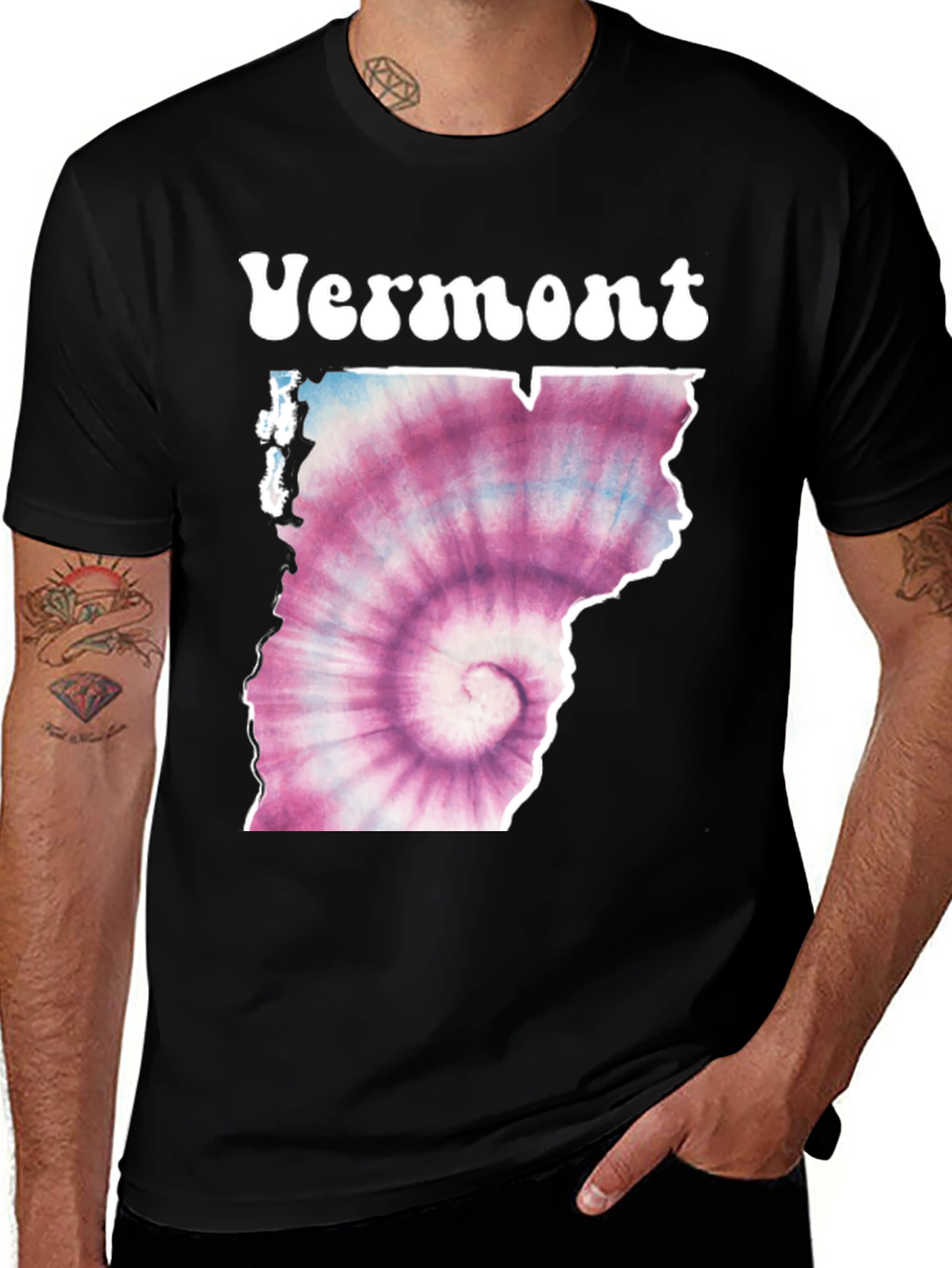 Vermont Tie Dye T-Shirt - Retro State Pride Tee