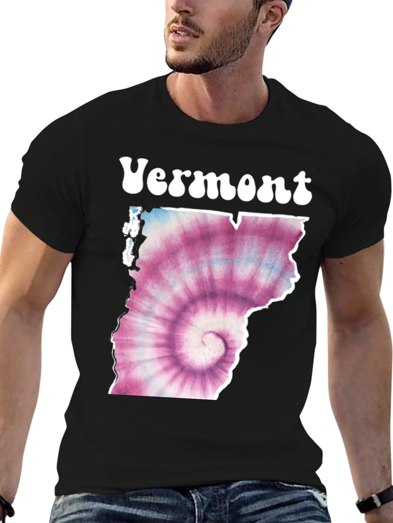 Vermont Tie Dye T-Shirt - Retro State Pride Tee