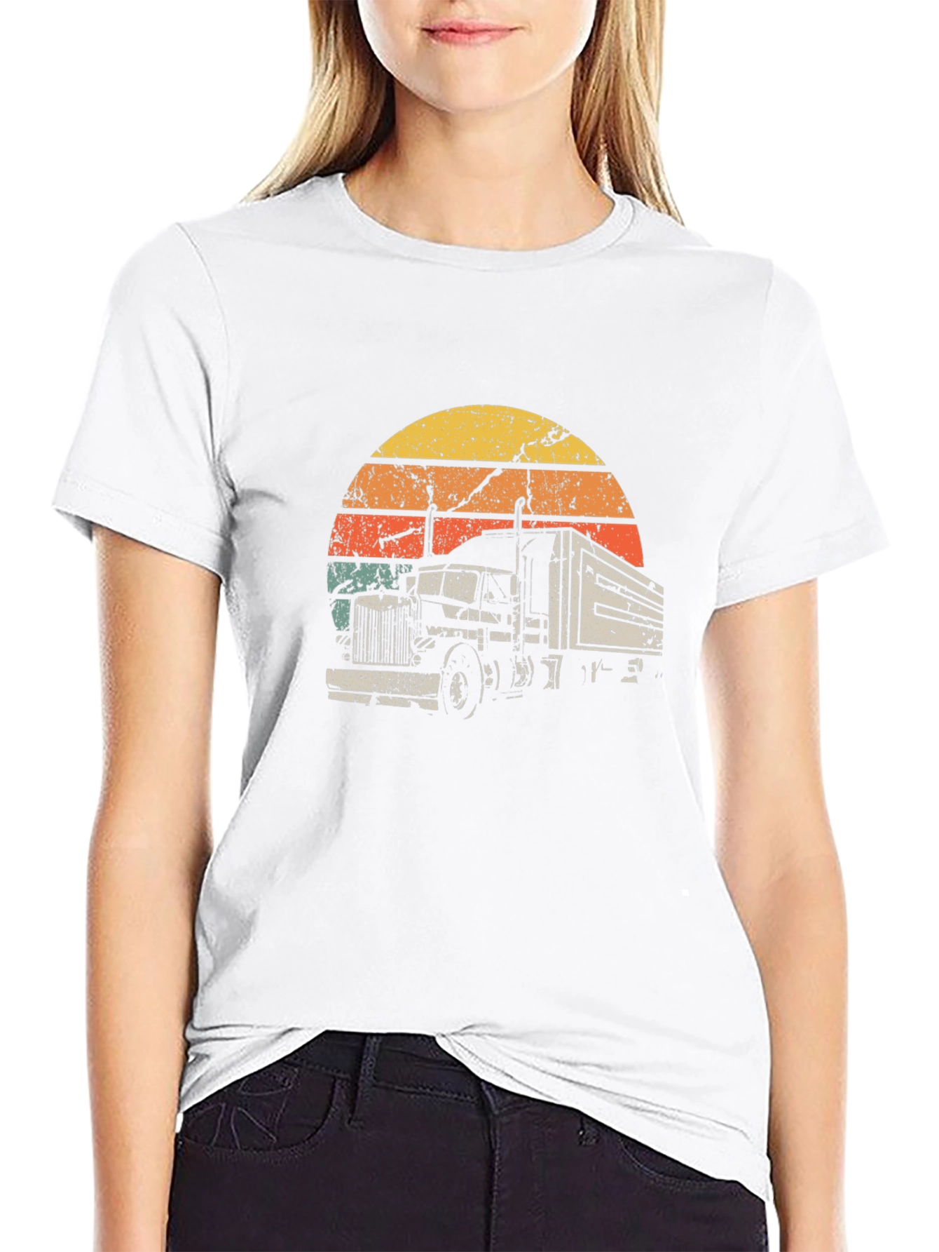 Retro Truck Sunset Graphic T-Shirt