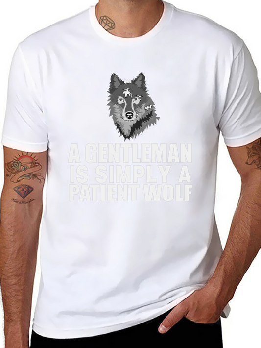 Gentleman Wolf Graphic Tee - Patient Wolf T-Shirt