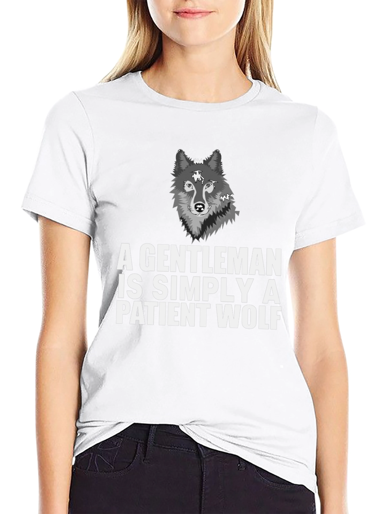 Gentleman Wolf Graphic Tee - Patient Wolf T-Shirt