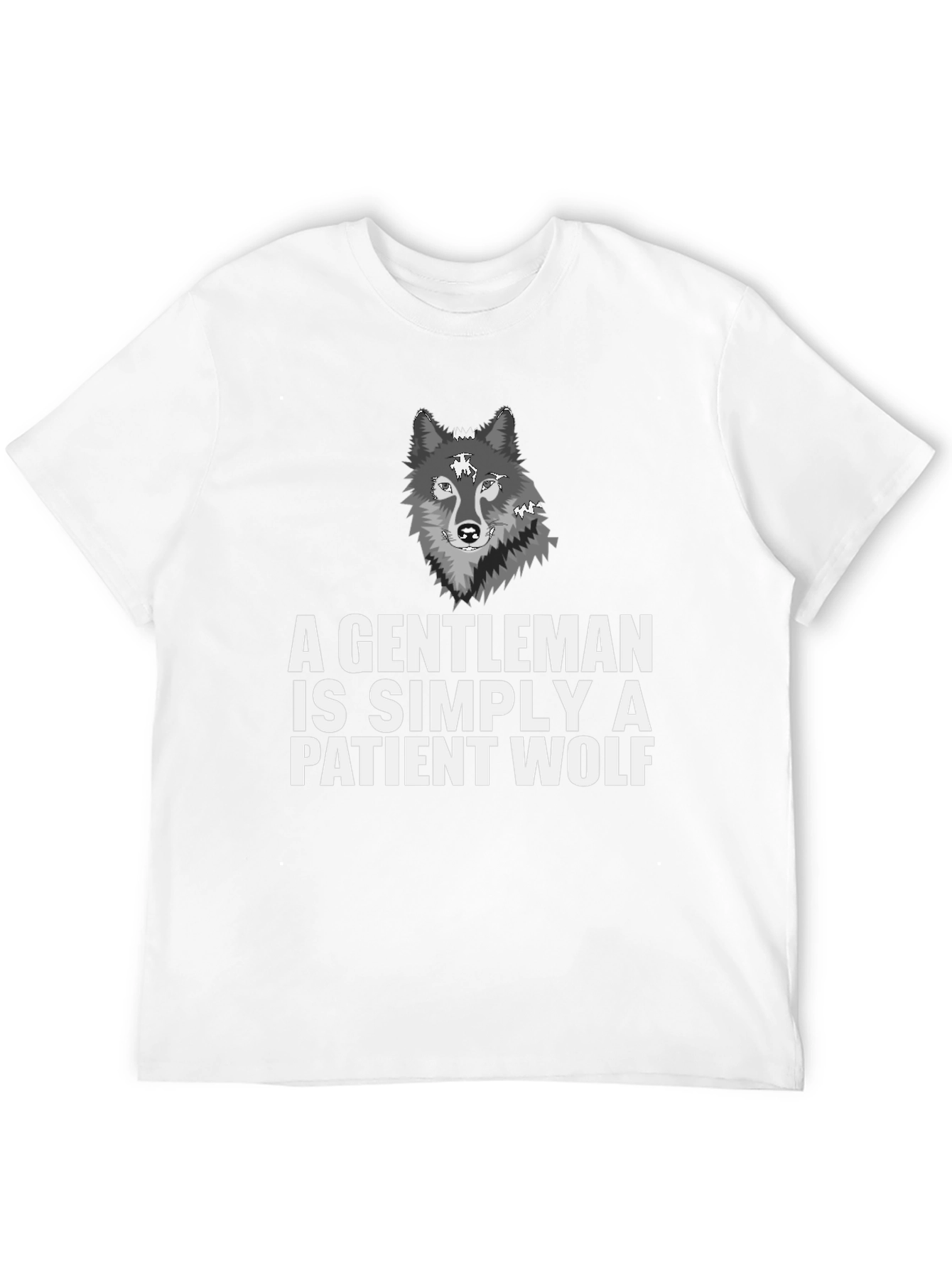Gentleman Wolf Graphic Tee - Patient Wolf T-Shirt
