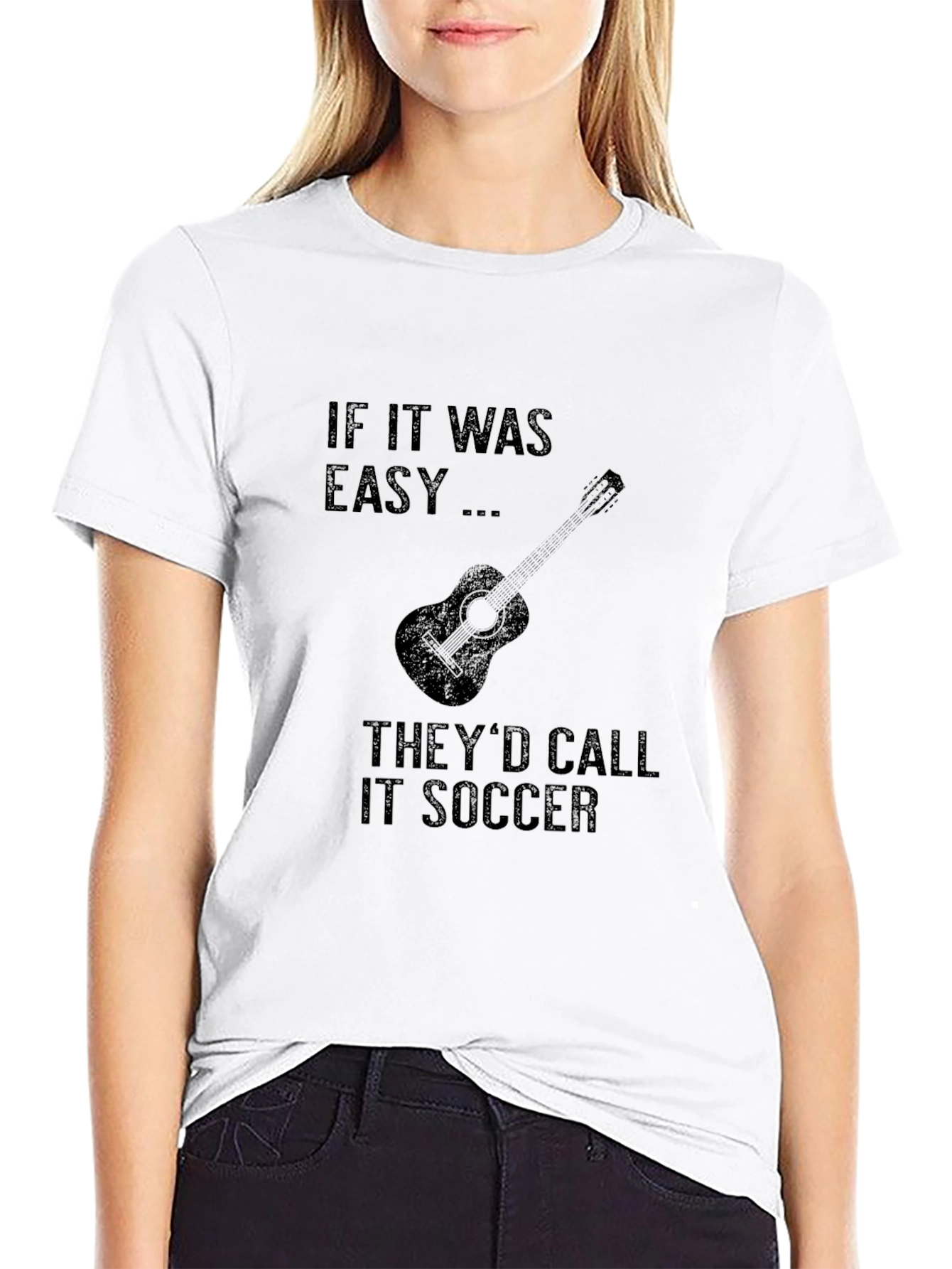 If It Was Easy Guitar Soccer T-Shirt