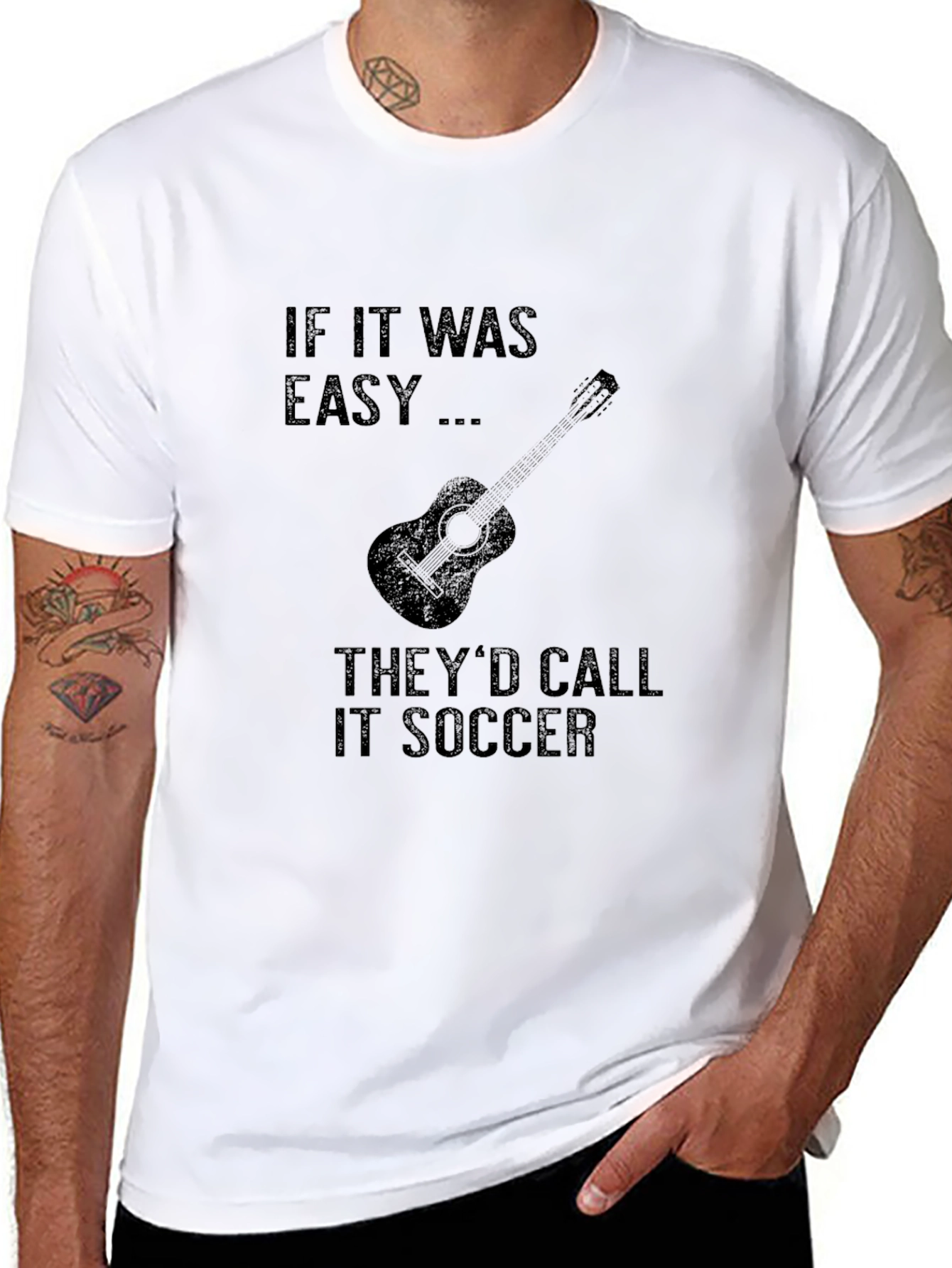 If It Was Easy Guitar Soccer T-Shirt