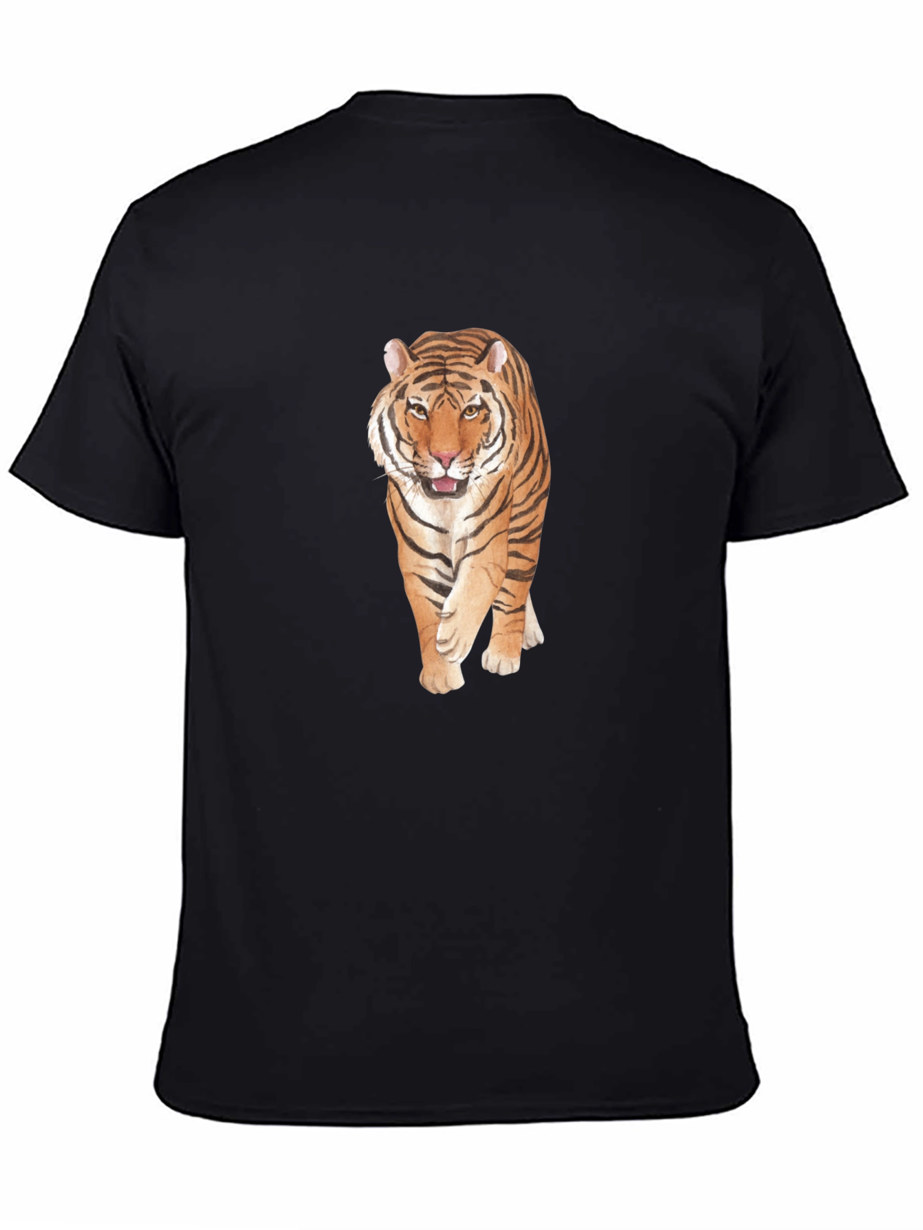 Tiger Graphic Print Black T-Shirt