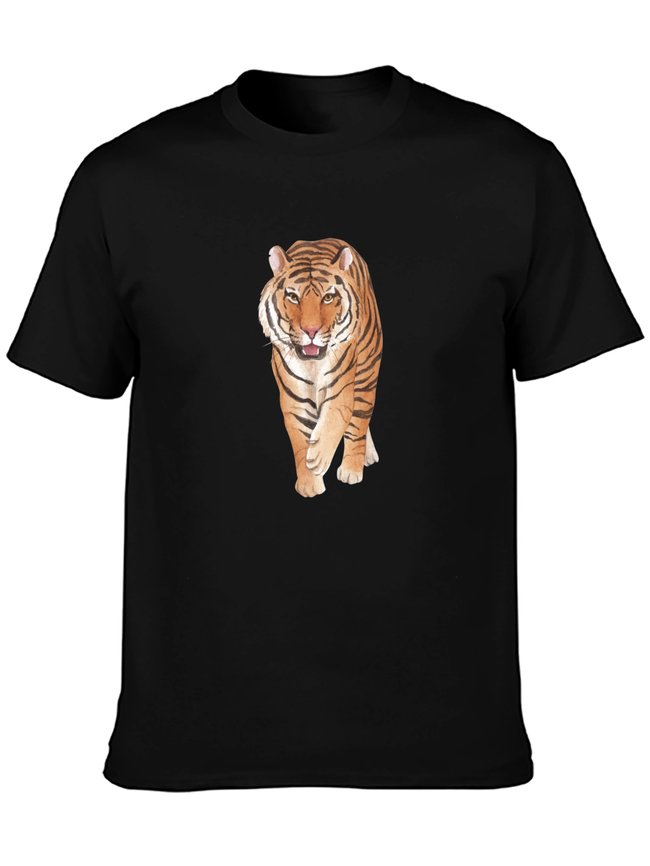 Tiger Graphic Print Black T-Shirt