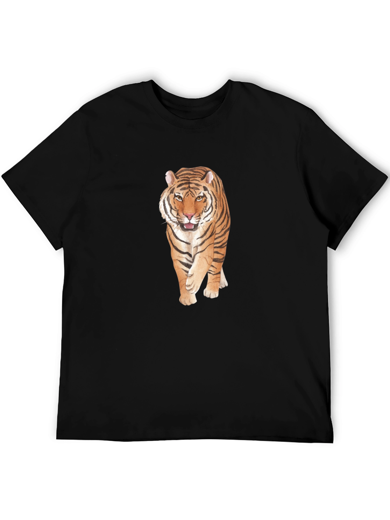 Tiger Graphic Print Black T-Shirt