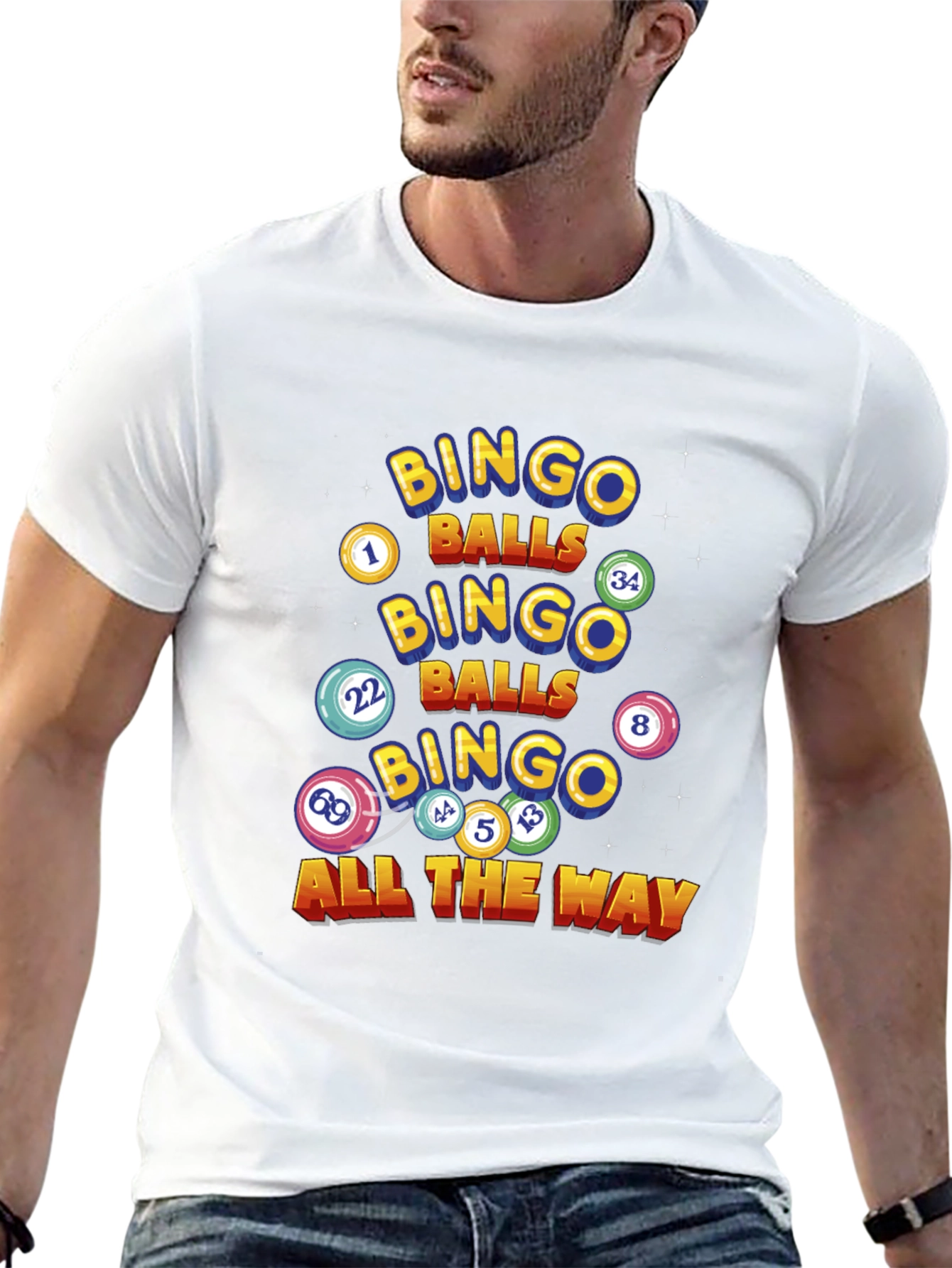 Bingo Balls Graphic T-Shirt - Lucky Game Day Tee