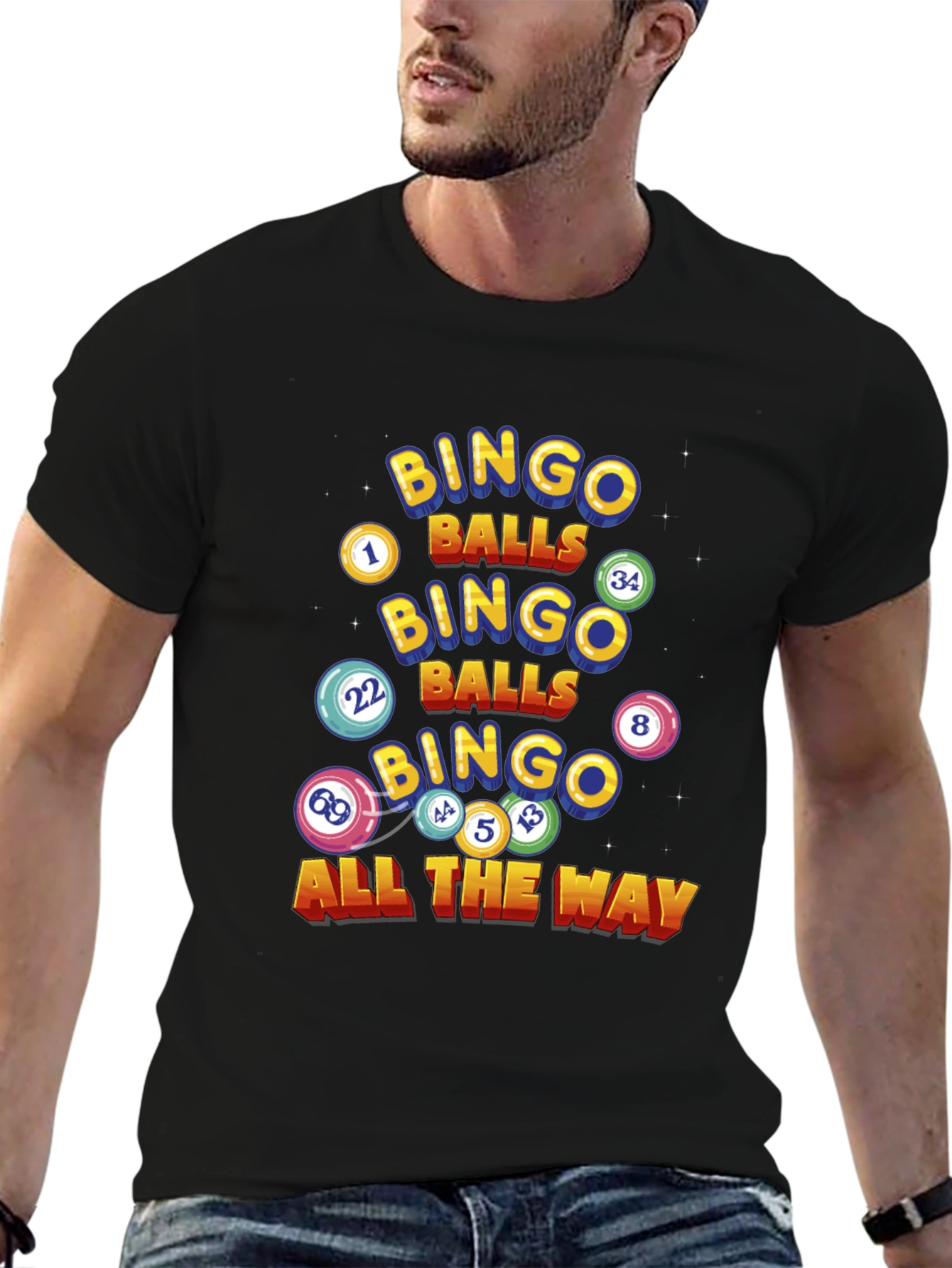 Bingo Balls Graphic T-Shirt - Lucky Game Day Tee