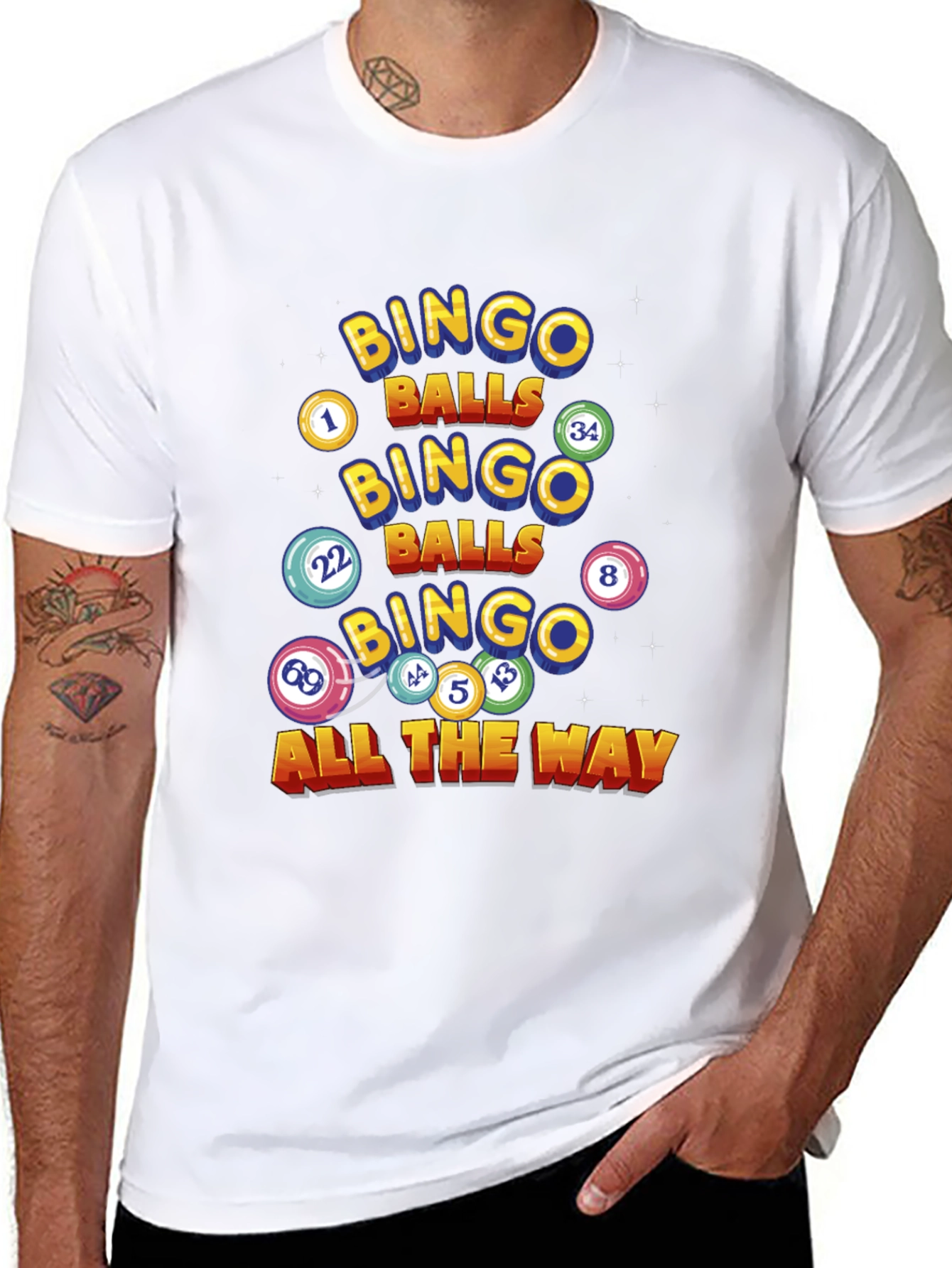 Bingo Balls Graphic T-Shirt - Lucky Game Day Tee