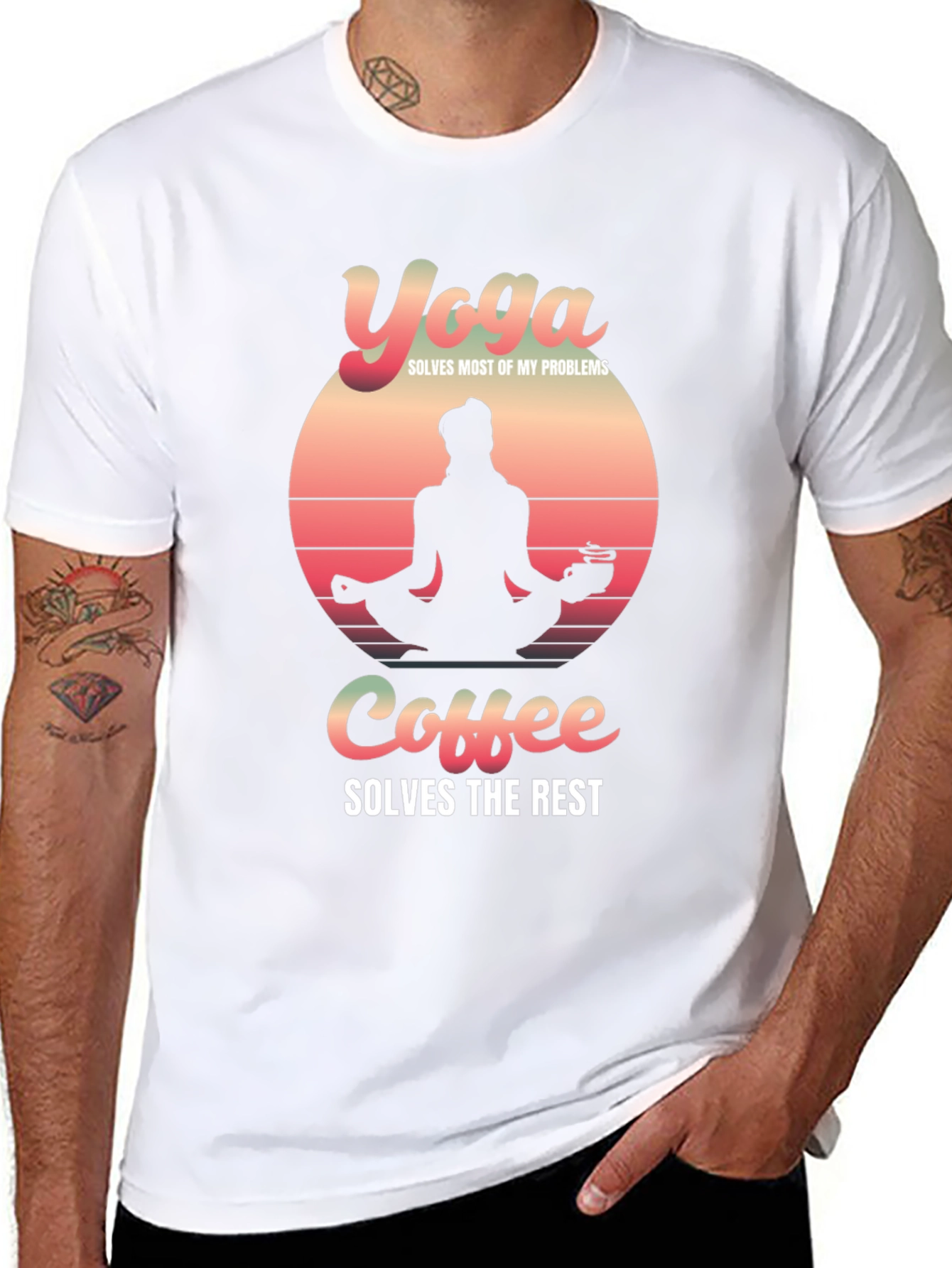 Yoga & Coffee Solve Problems T-Shirt