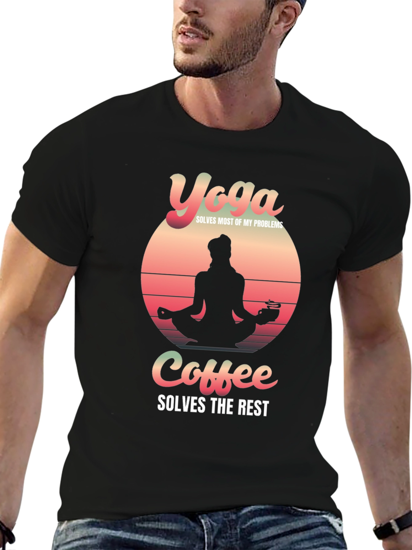 Yoga & Coffee Solve Problems T-Shirt