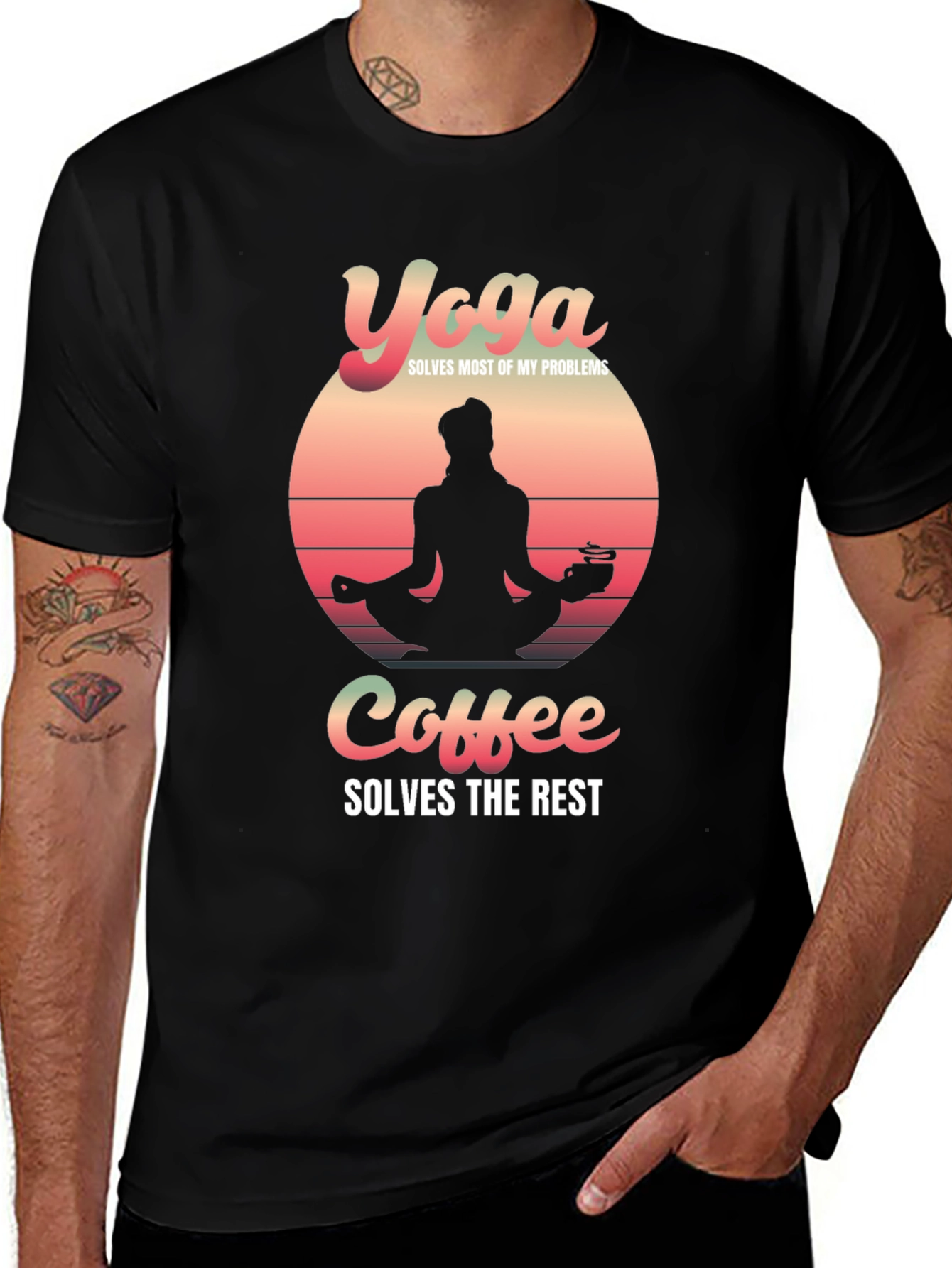 Yoga & Coffee Solve Problems T-Shirt