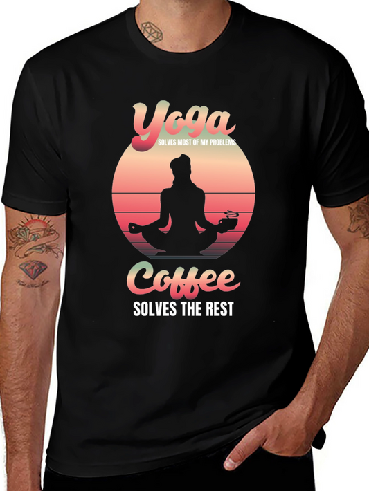 Yoga & Coffee Solve Problems T-Shirt