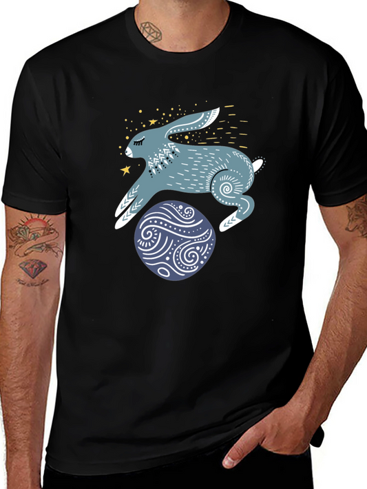 Rabbit & Orb Graphic Tee - Stylish Comfort
