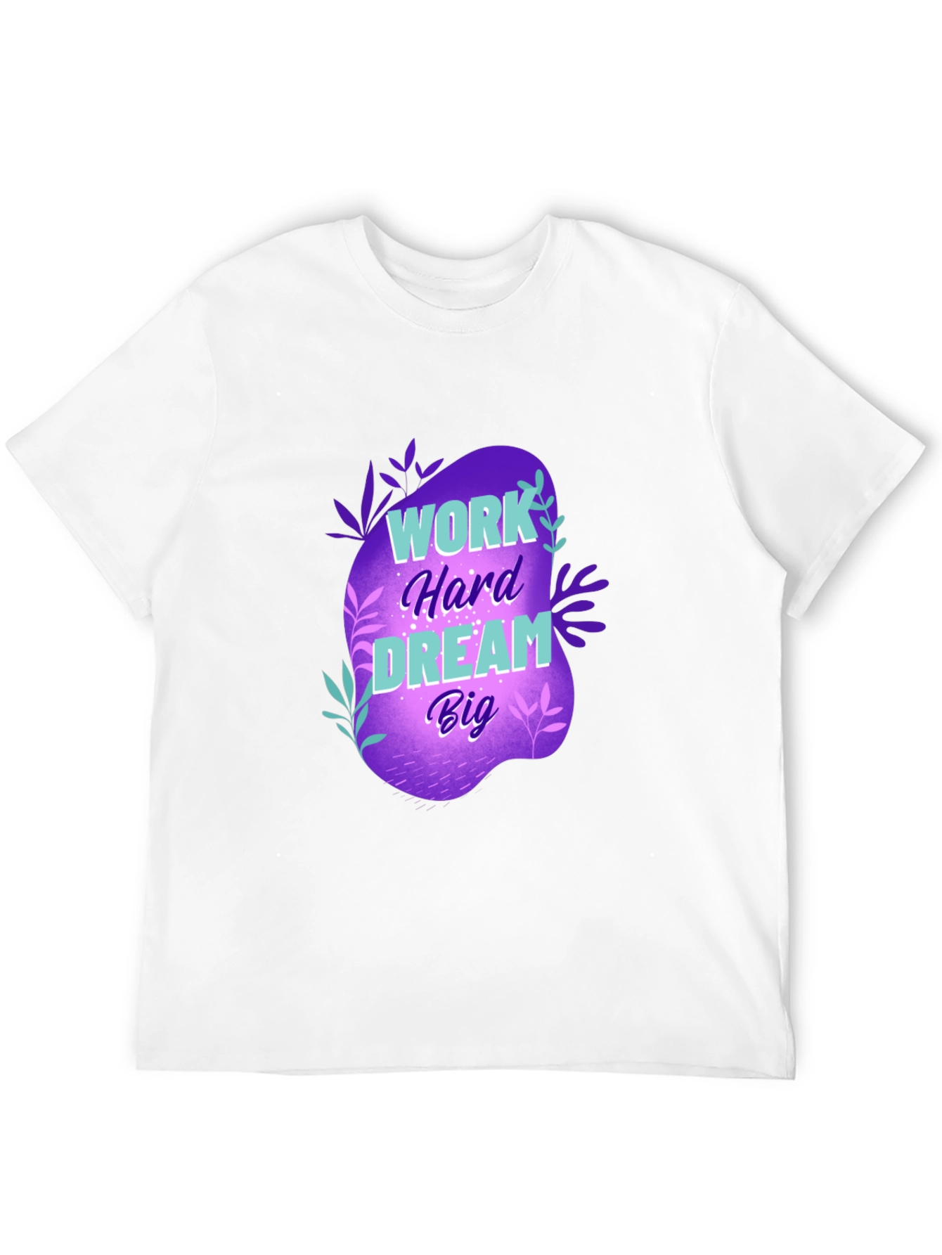 Work Hard Dream Big Graphic T-Shirt - Black