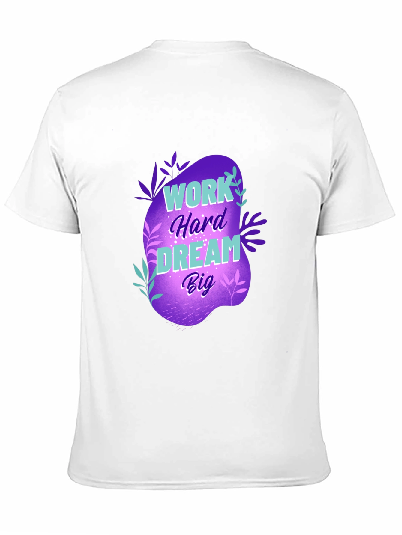 Work Hard Dream Big Graphic T-Shirt - Black