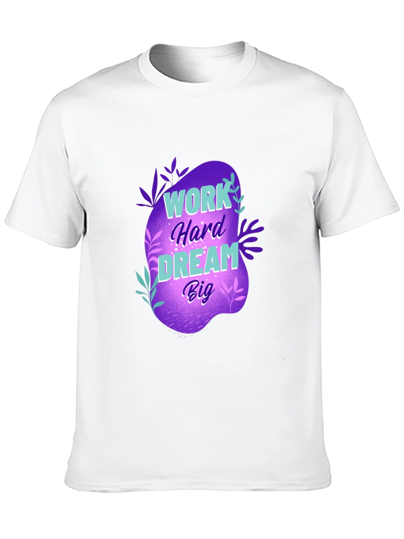 Work Hard Dream Big Graphic T-Shirt - Black
