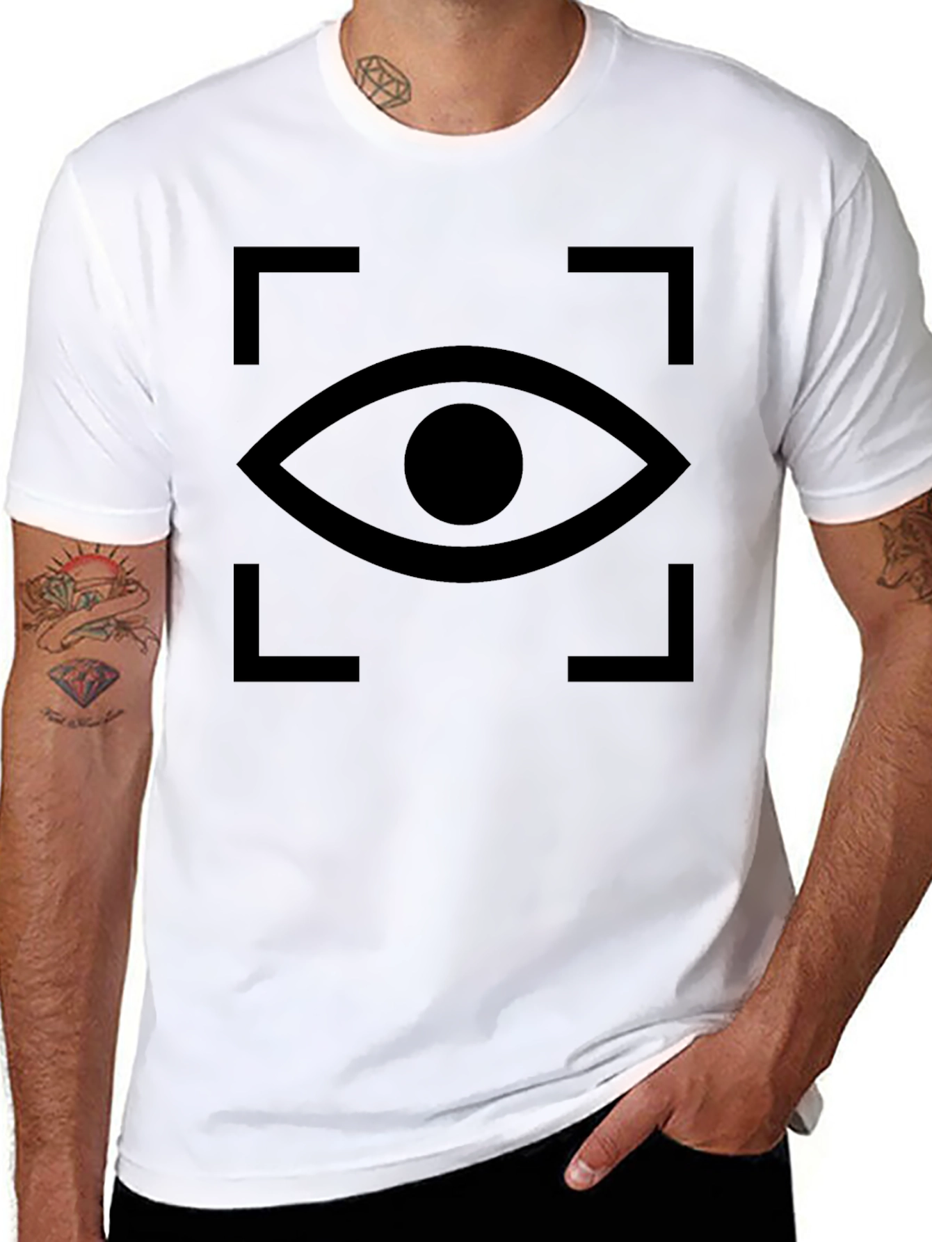 Eye Spy Graphic Tee - Modern Black T-Shirt