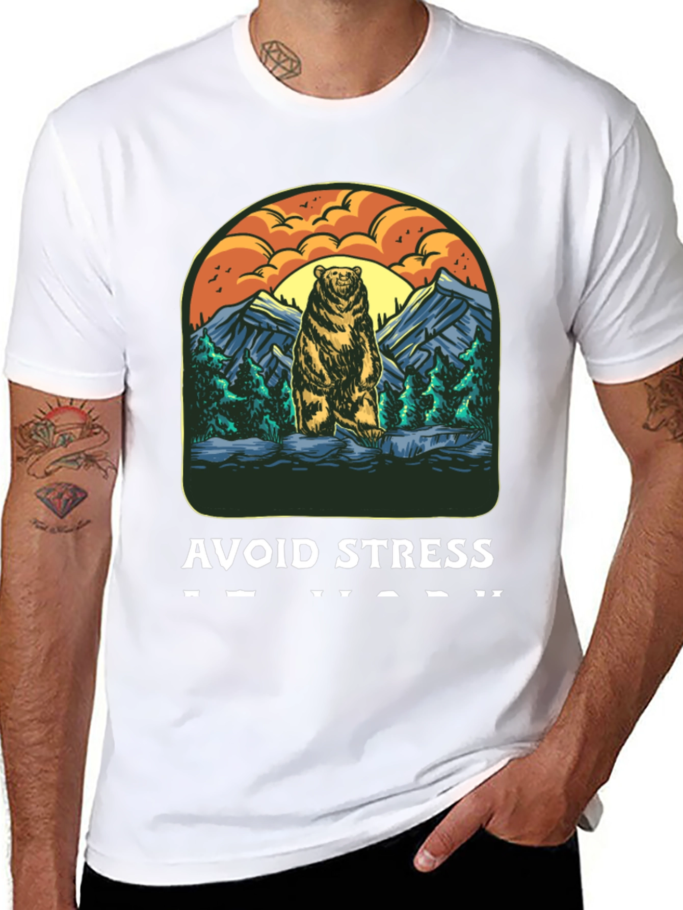 Avoid Stress Bear T-Shirt