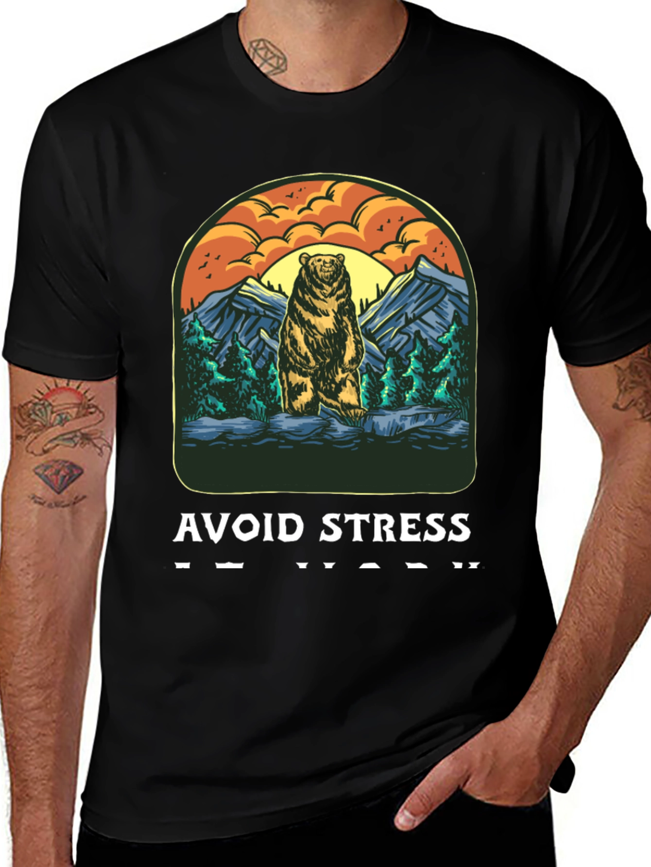 Avoid Stress Bear T-Shirt