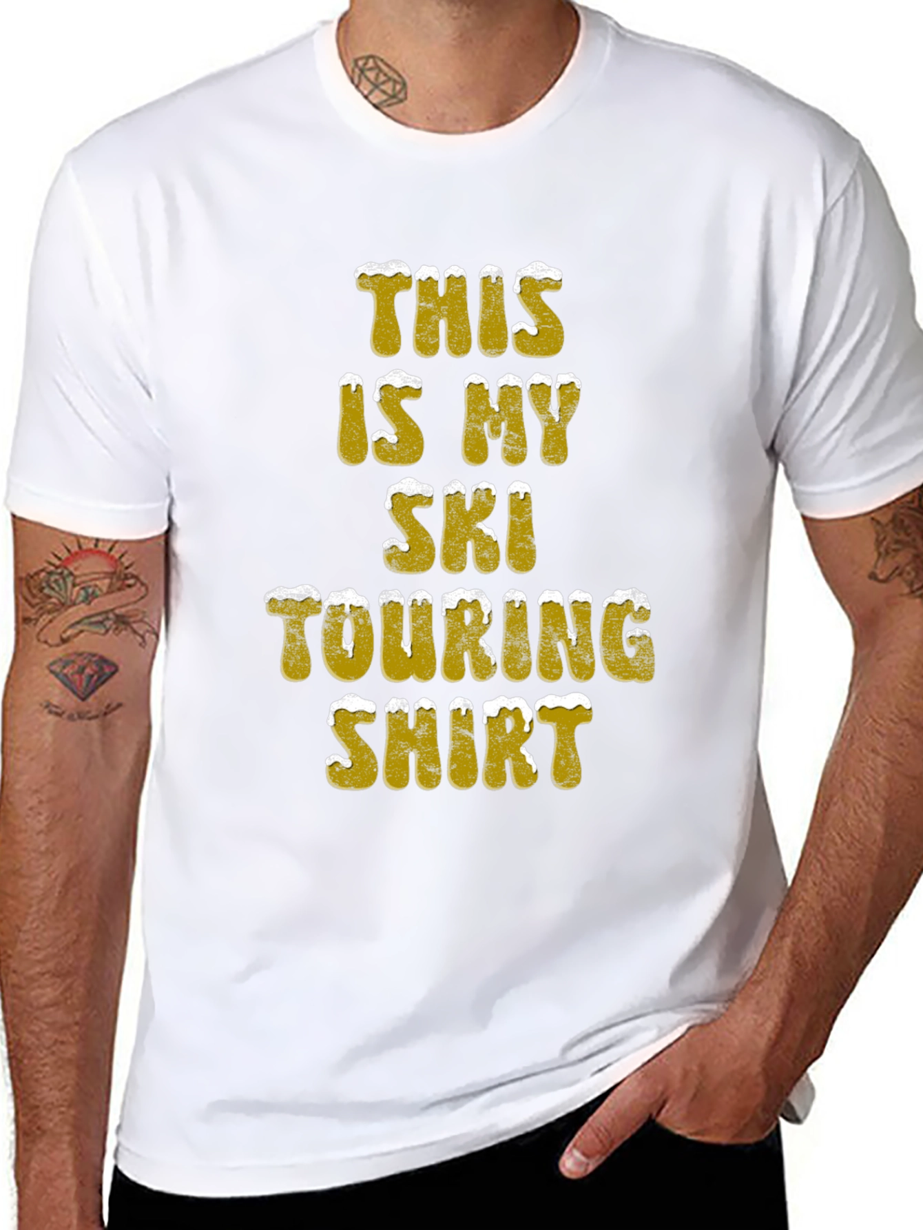 Ski Touring Shirt - Black Cotton Tee