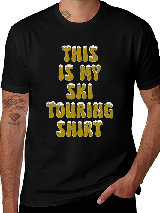 Ski Touring Shirt - Black Cotton Tee