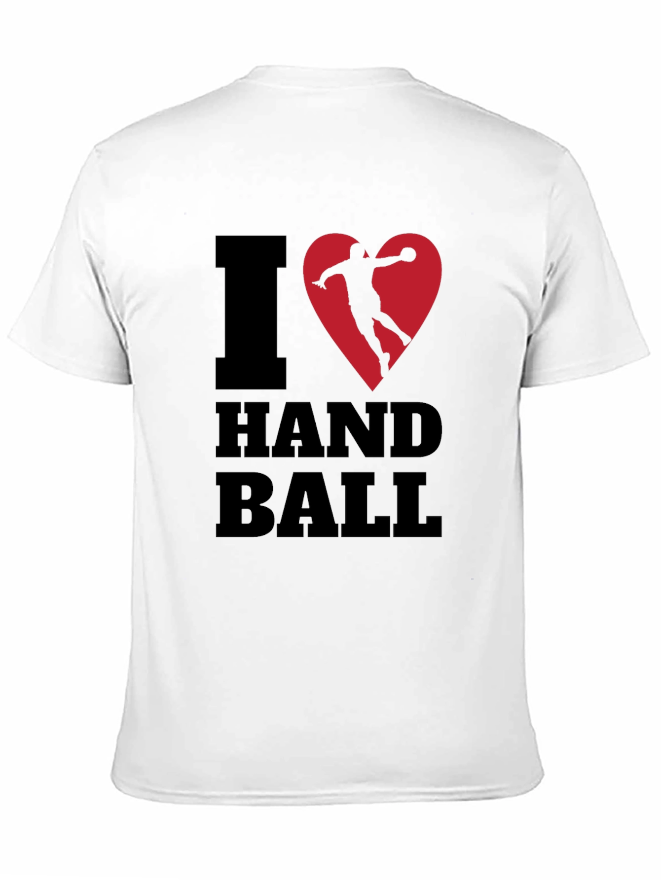 I Love Handball Graphic Tee - Black Cotton T-Shirt