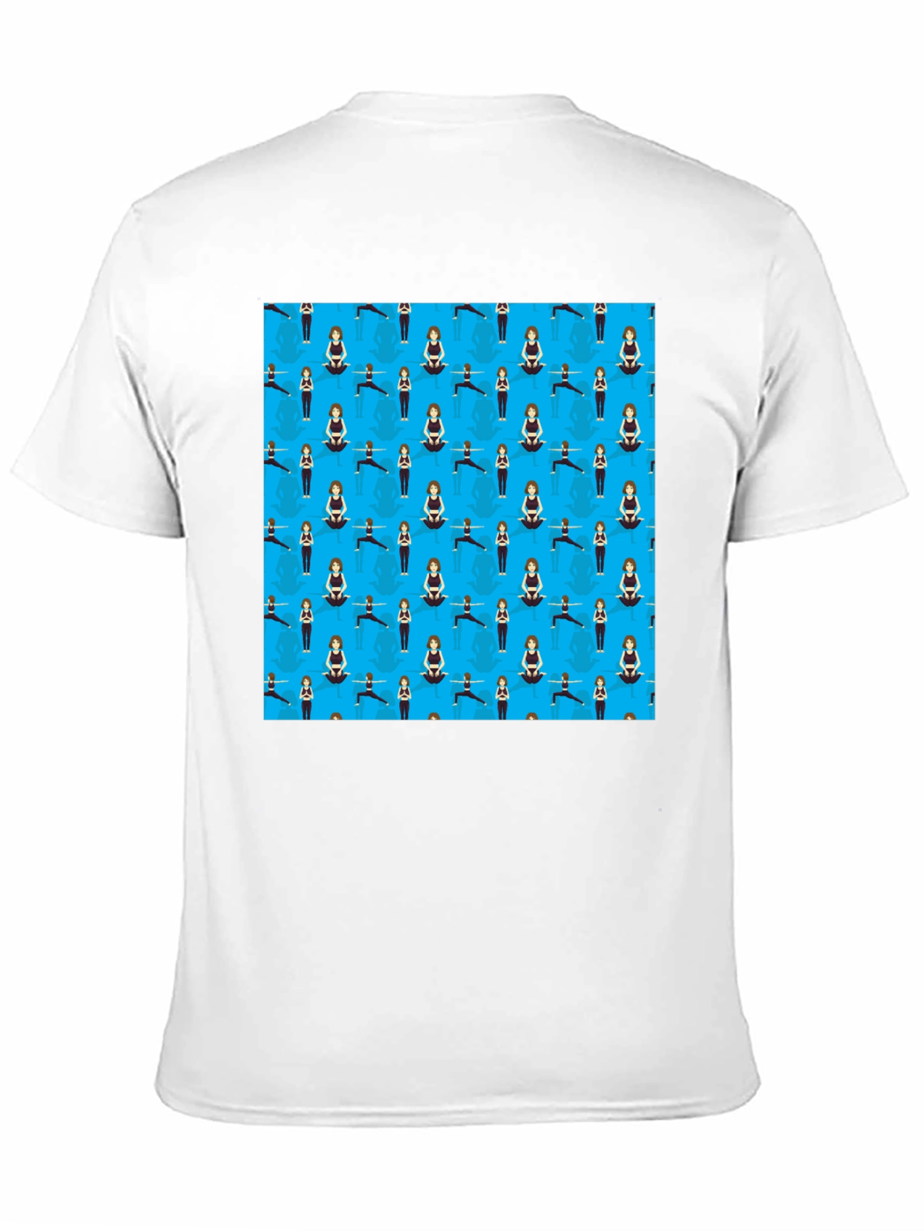 Yoga Pattern Tee: Relaxed Fit Black T-Shirt