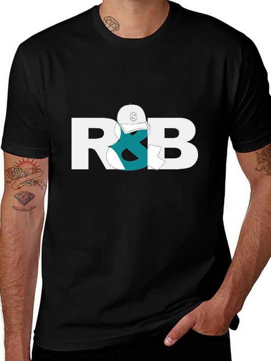 R&B Graphic Tee - Black Cotton Blend