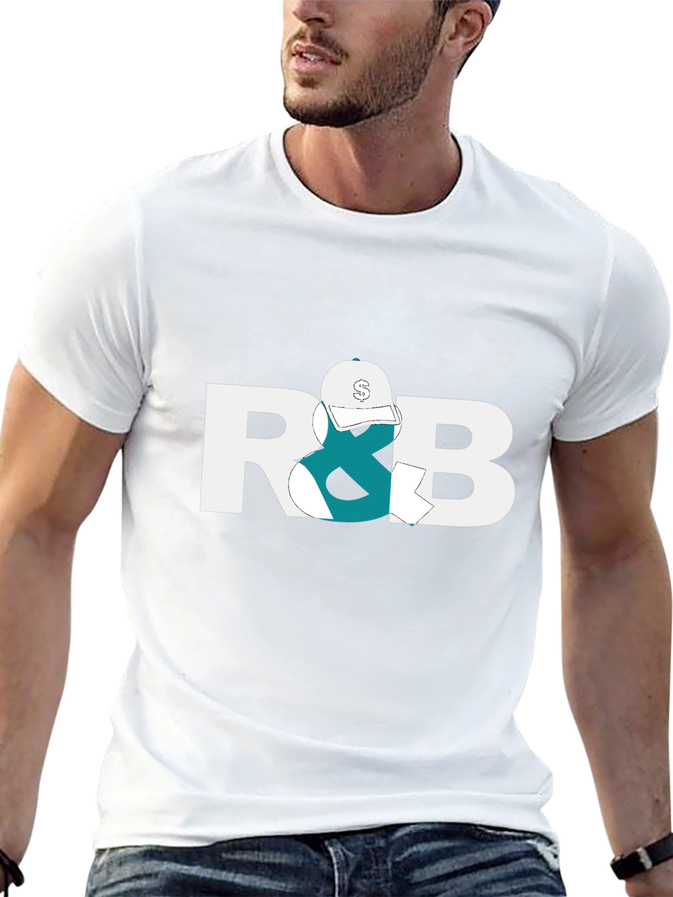 R&B Graphic Tee - Black Cotton Blend