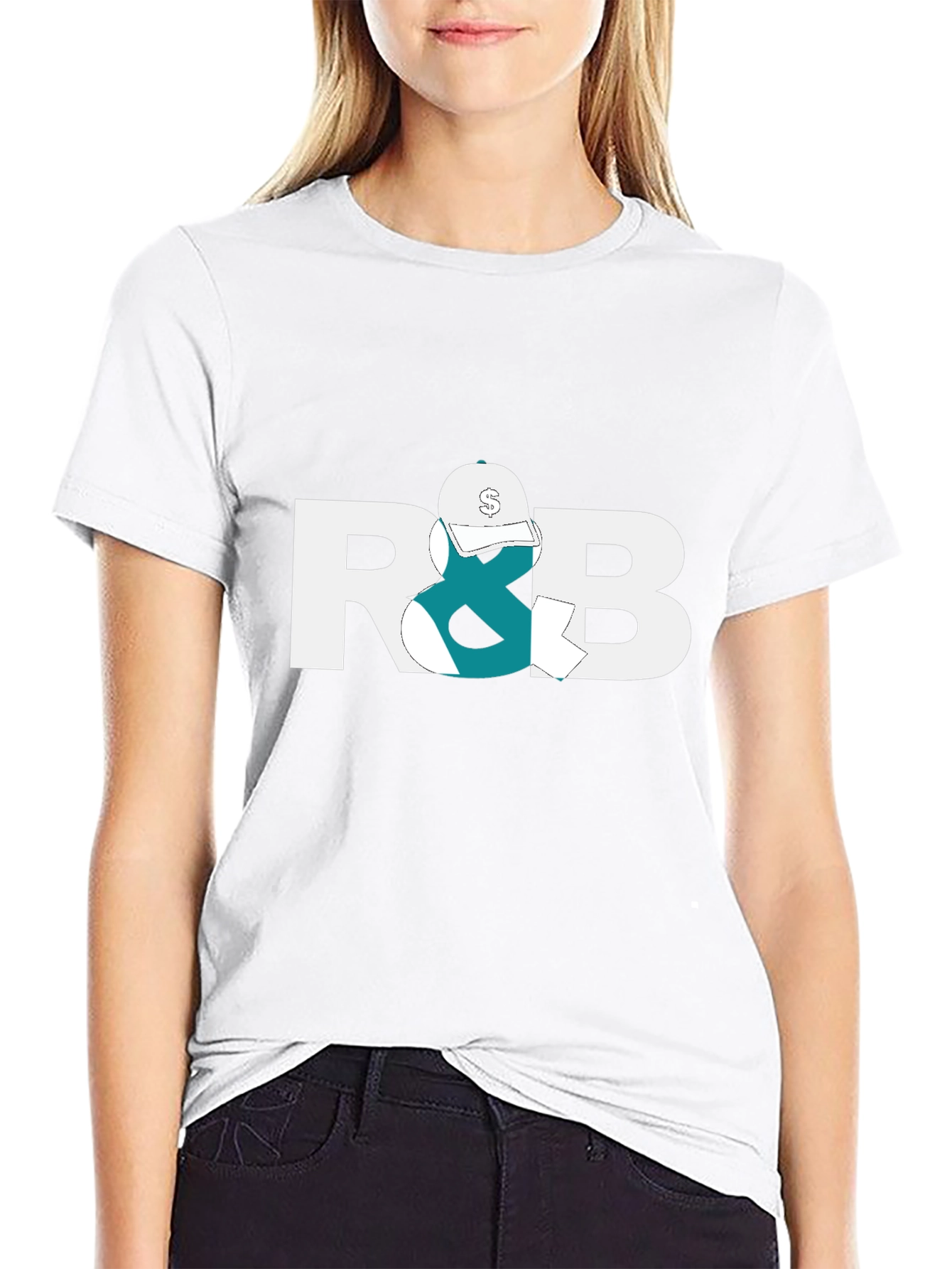 R&B Graphic Tee - Black Cotton Blend