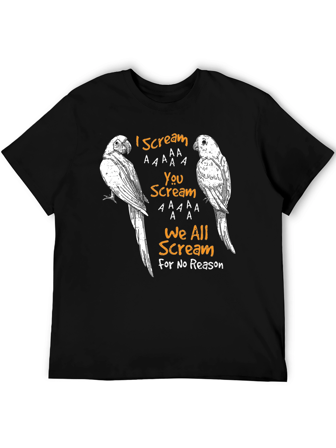 Funny Parrot T-Shirt - I Scream You Scream Design