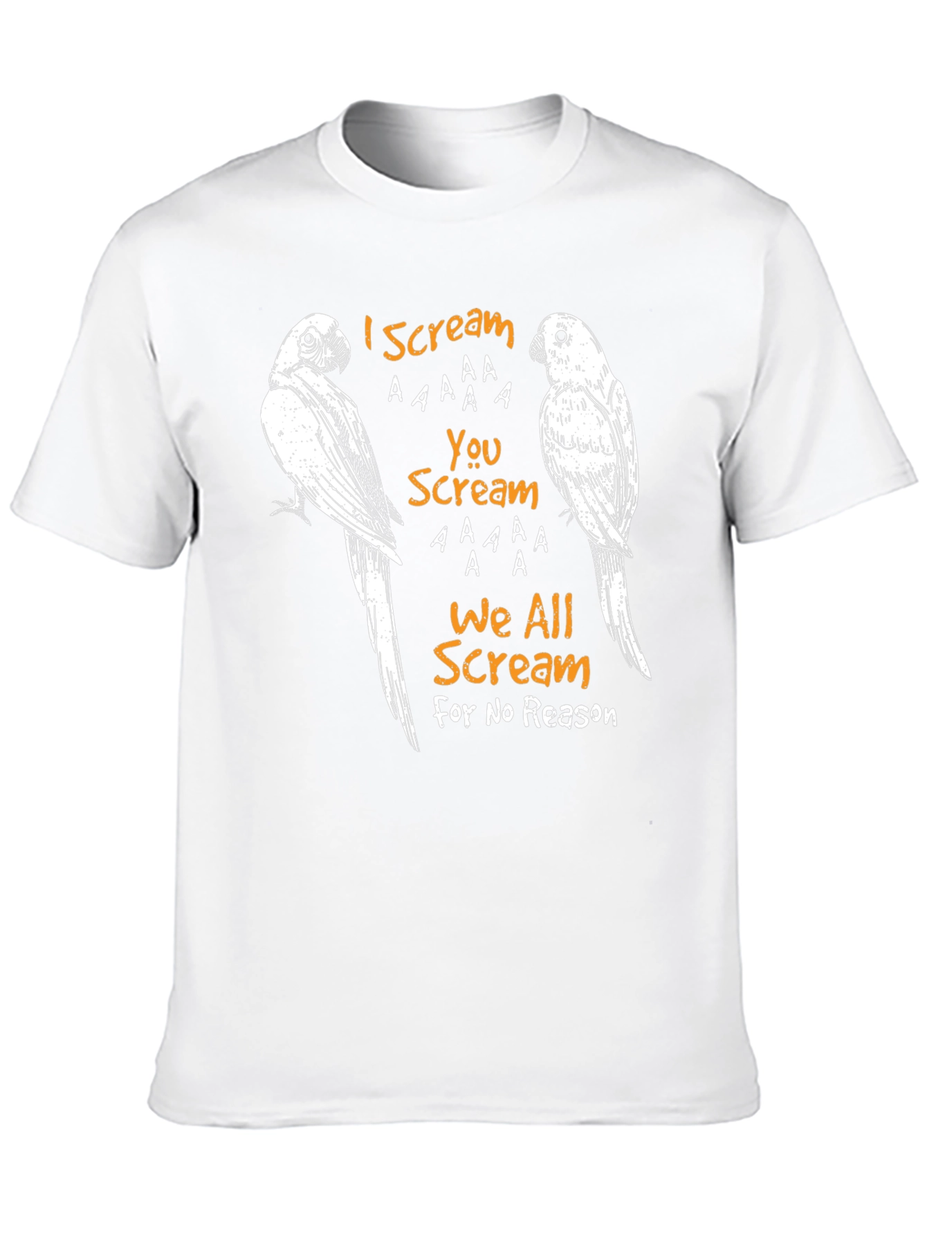 Funny Parrot T-Shirt - I Scream You Scream Design