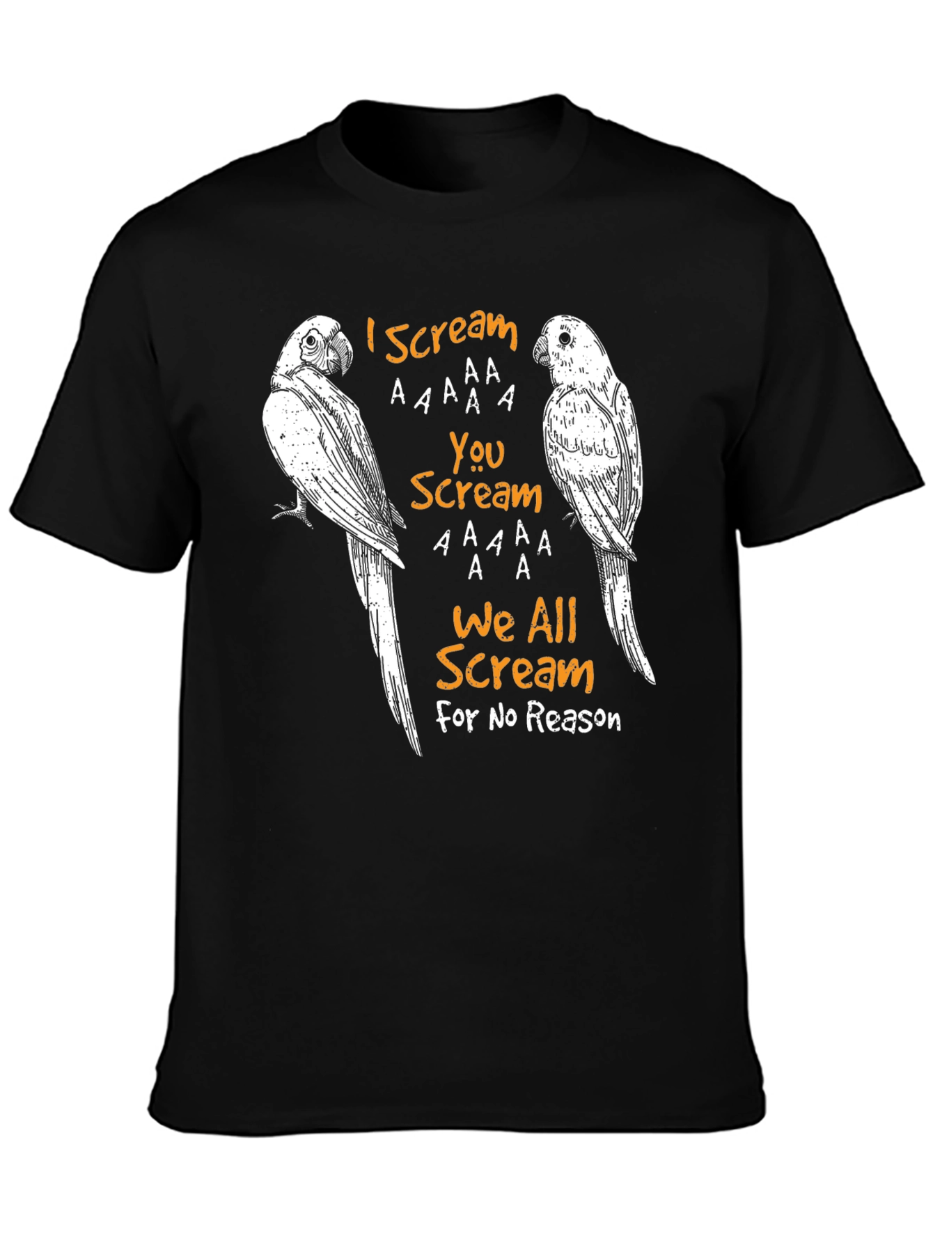 Funny Parrot T-Shirt - I Scream You Scream Design