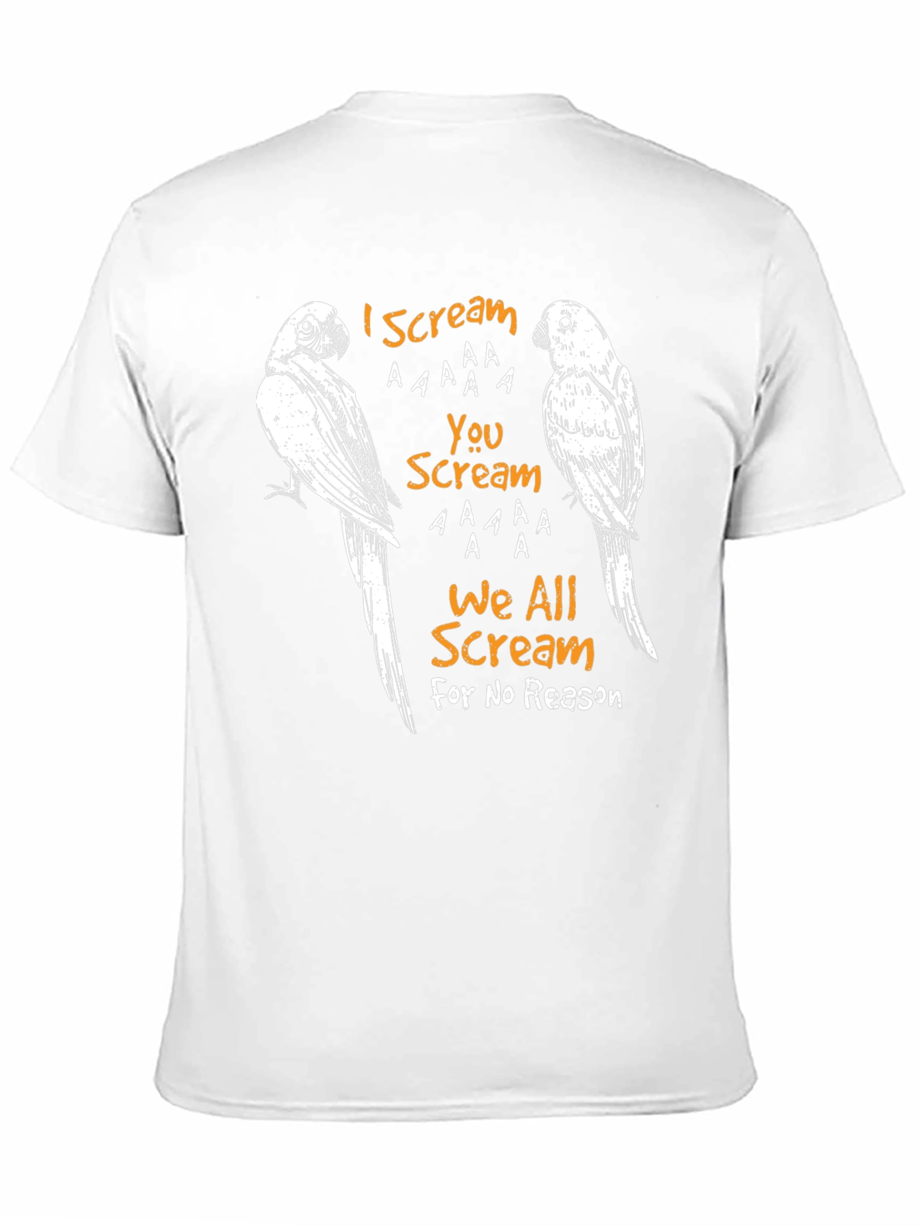 Funny Parrot T-Shirt - I Scream You Scream Design