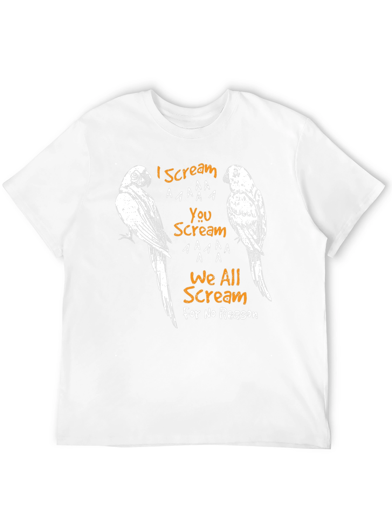 Funny Parrot T-Shirt - I Scream You Scream Design