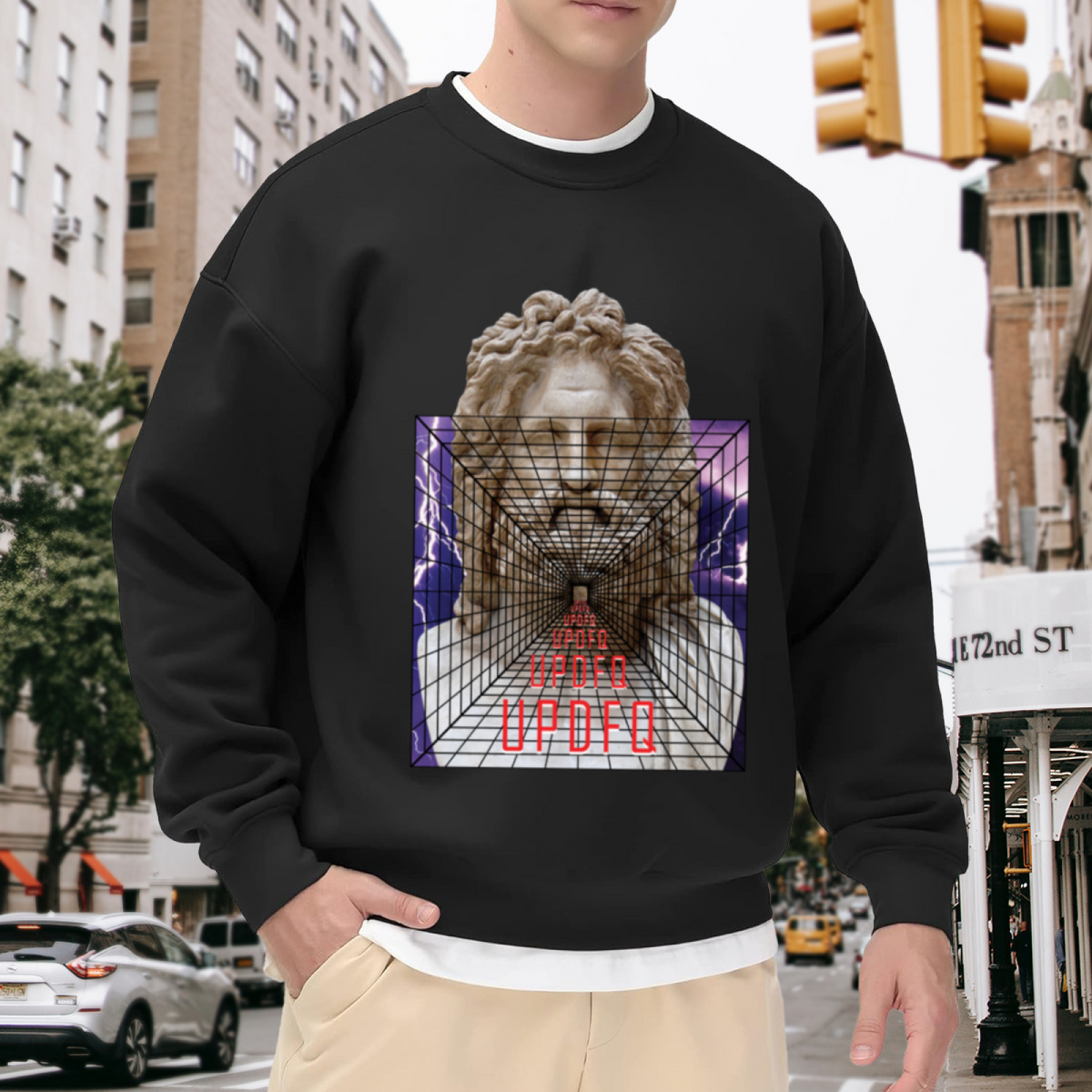 Vaporwave Classical Bust Art - Crewneck Sweatshirt | Vaporwave, Retro, Aesthetic Gift